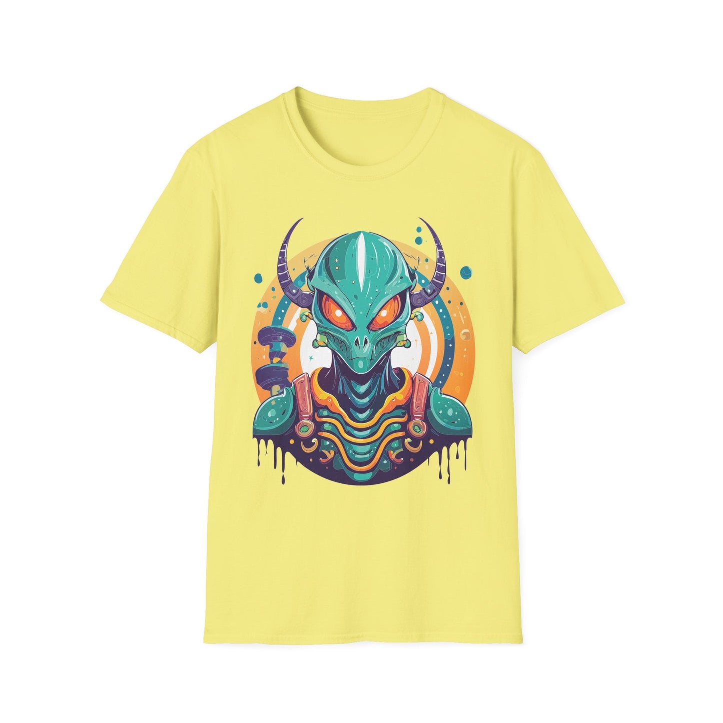 Alien Graphic Unisex Cotton Softstyle UFO Artwork Tee 14