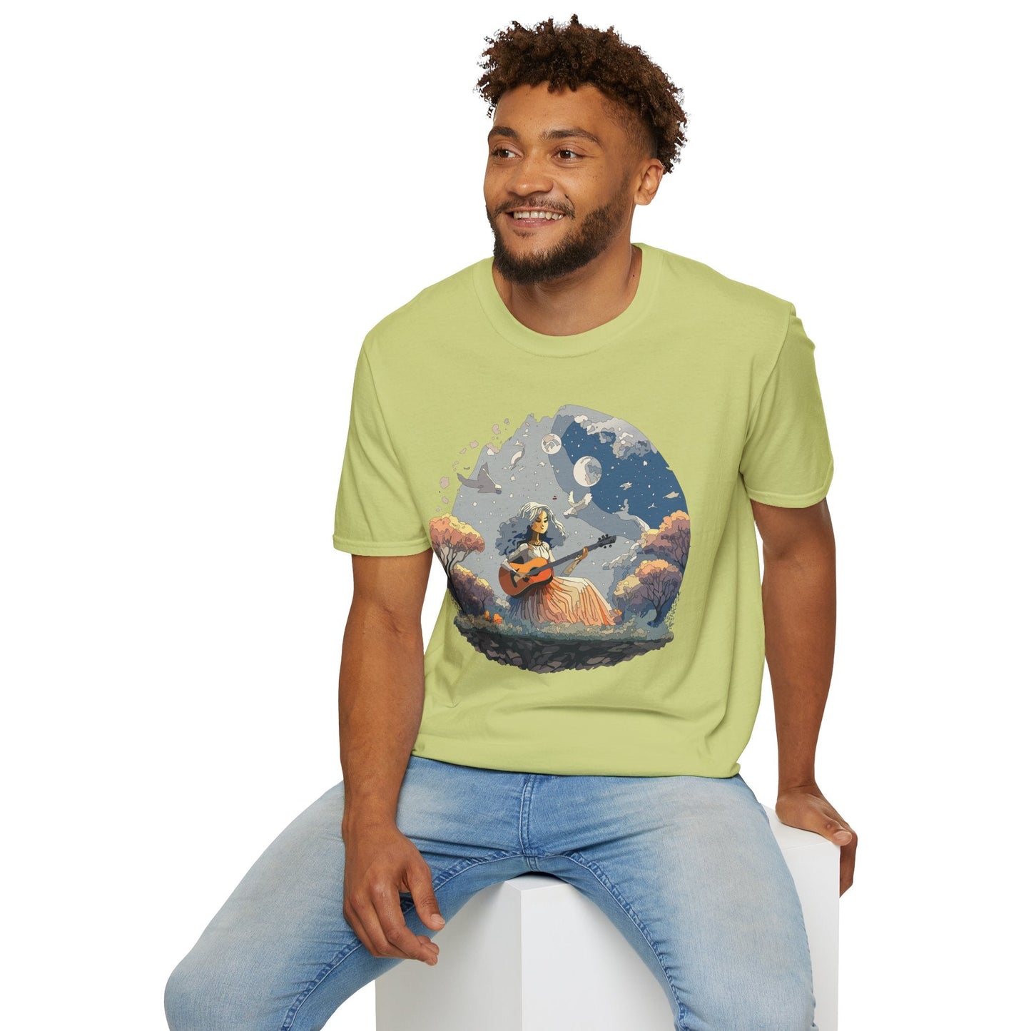 Womens Graphic T Shirt Art Design Tee Unisex Softstyle Cotton Shirt Everyday Comfort Durable Wear