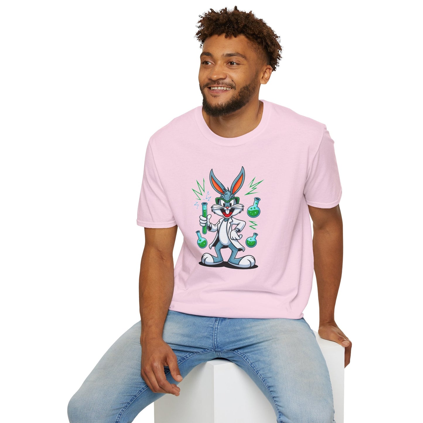 Bugs Bunny T Shirt Unisex Softstyle Cartoon Tee 100 Percent Ring Spun Cotton Graphic Artwork