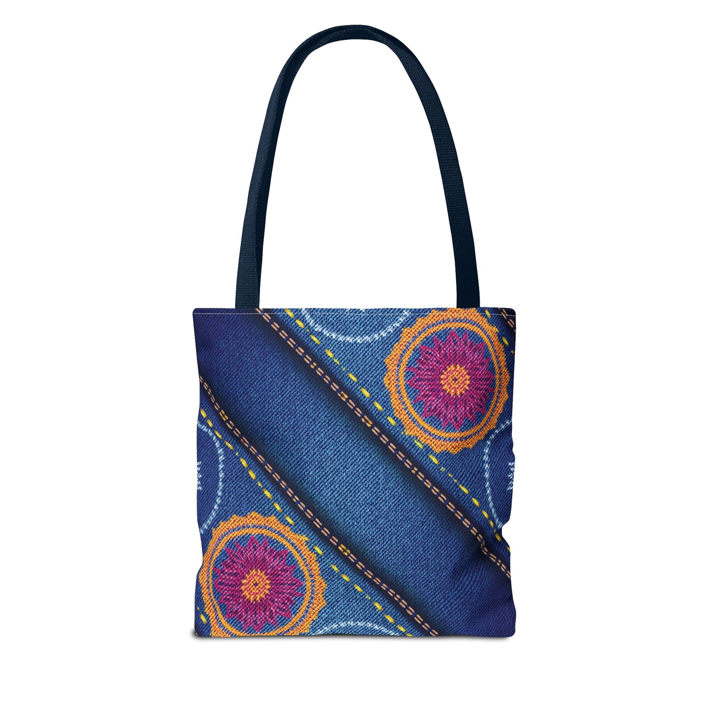 DIWALI DENIM PRINT CANVAS BAG HIGH-QUALITY 100% SPUN POLY 3 SIZES BAG-205-14