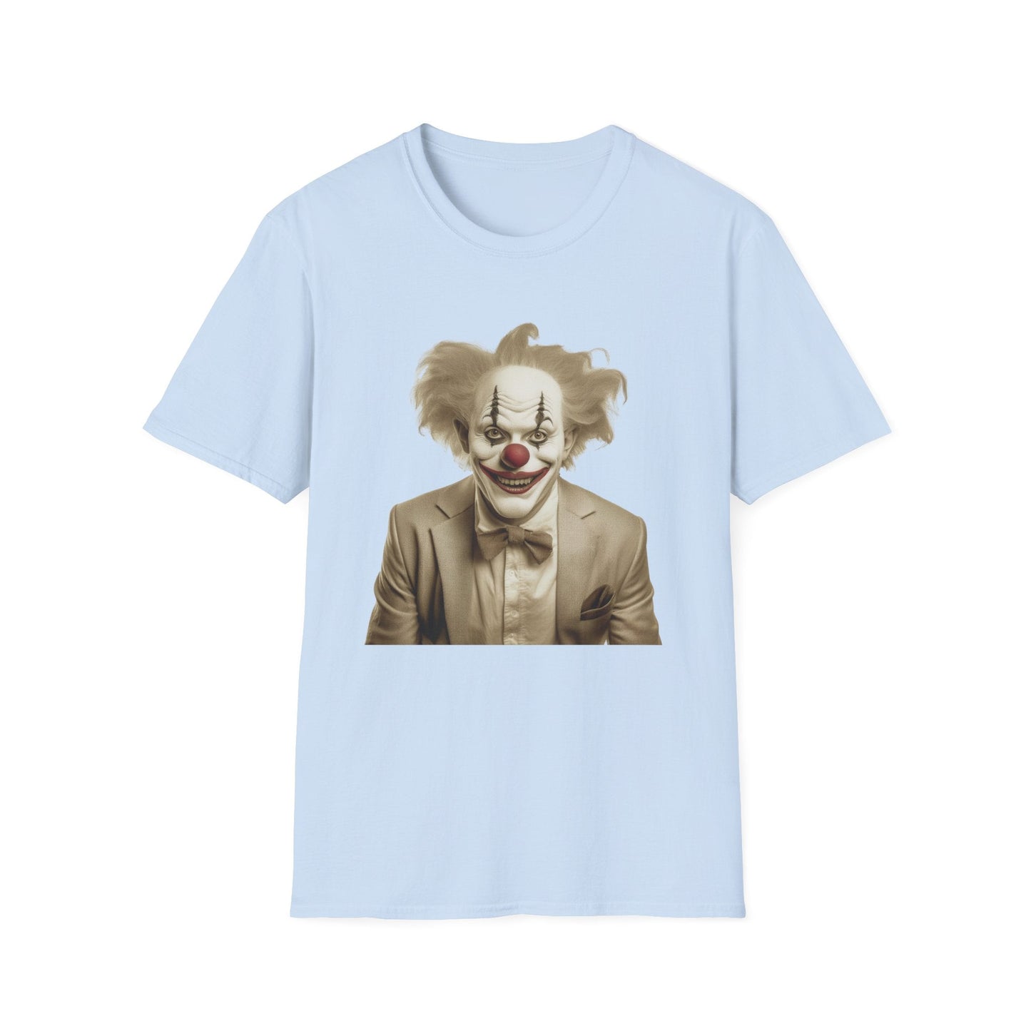 Unisex Clown Shirt Funny Man Circus Tee Softstyle 64000 Cotton Gildan Tee Lightweight Breathable