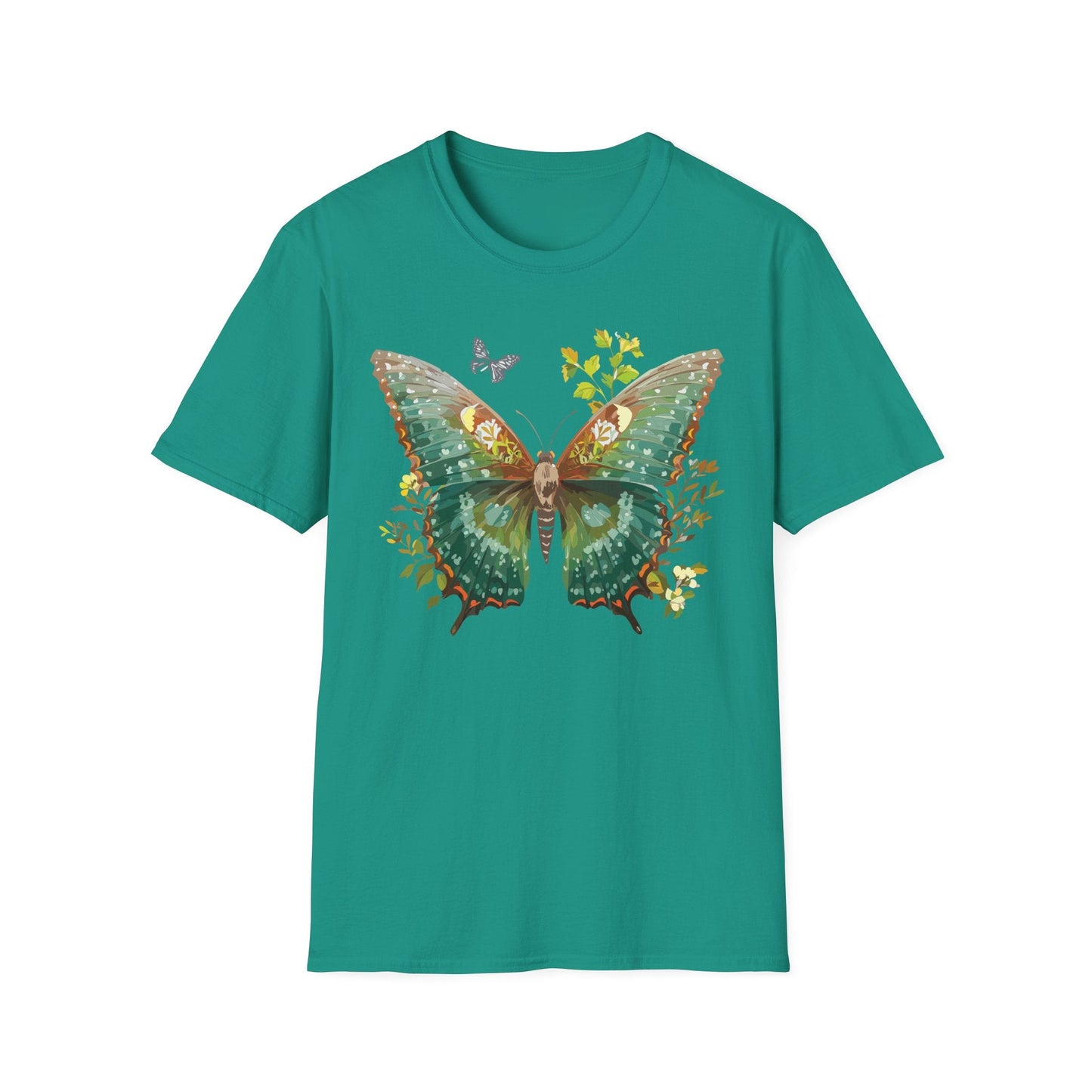 Butterfly Shirt Unisex T Shirt Monarch Print Gildan Softstyle 64000 Comfortable Everyday Wear