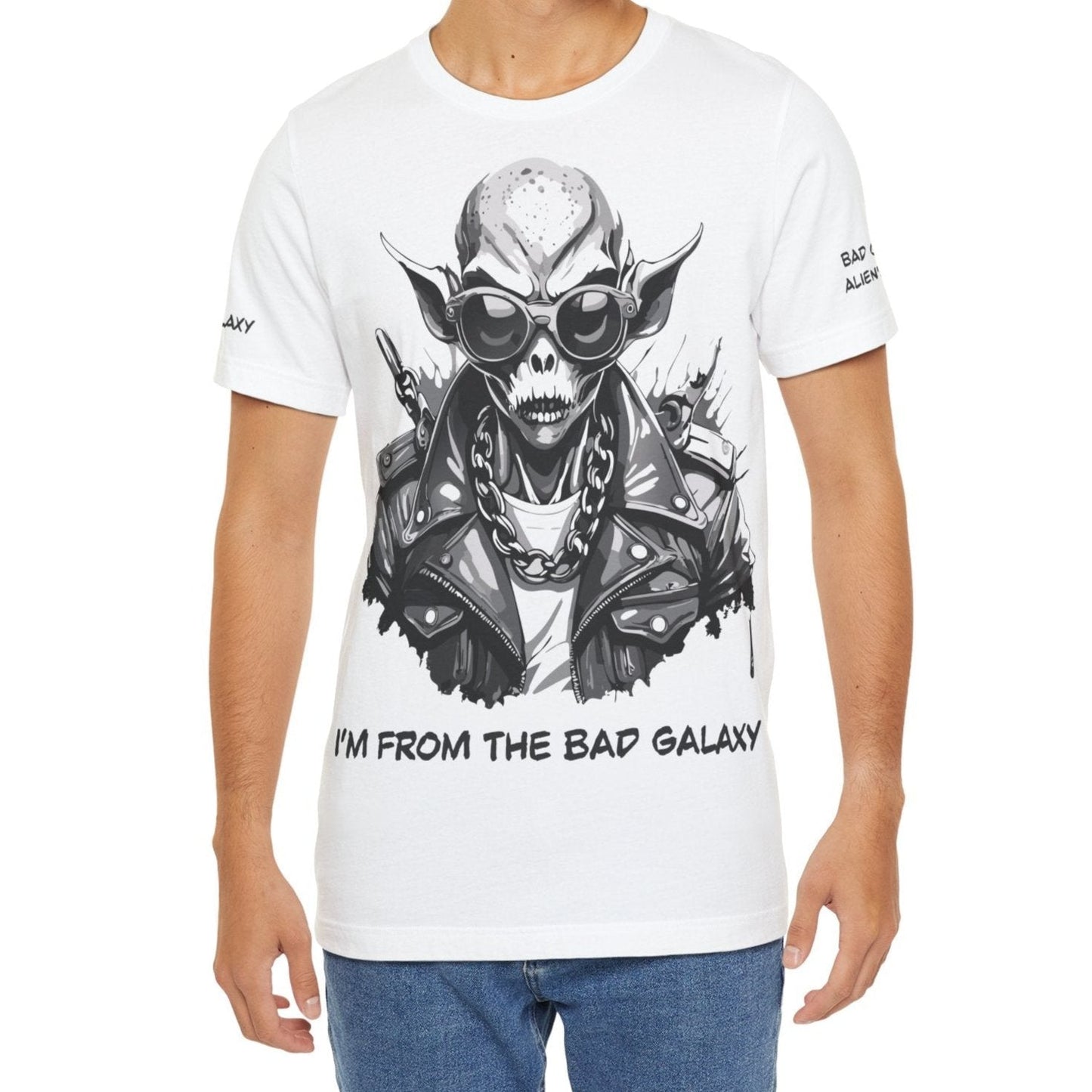 Alien Tee Shirt From Bad Galaxy Made To Order 100 Percent Cotton Eco Friendly Inks Free Shipping