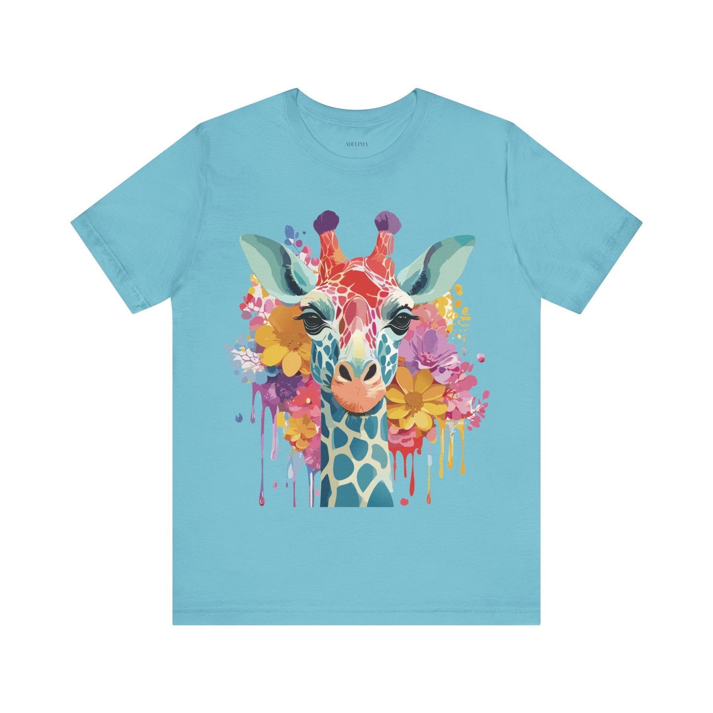 Giraffe Graphic Tee Unisex Vintage Inspired Art Design Adelpha Short Sleeve Shirt
