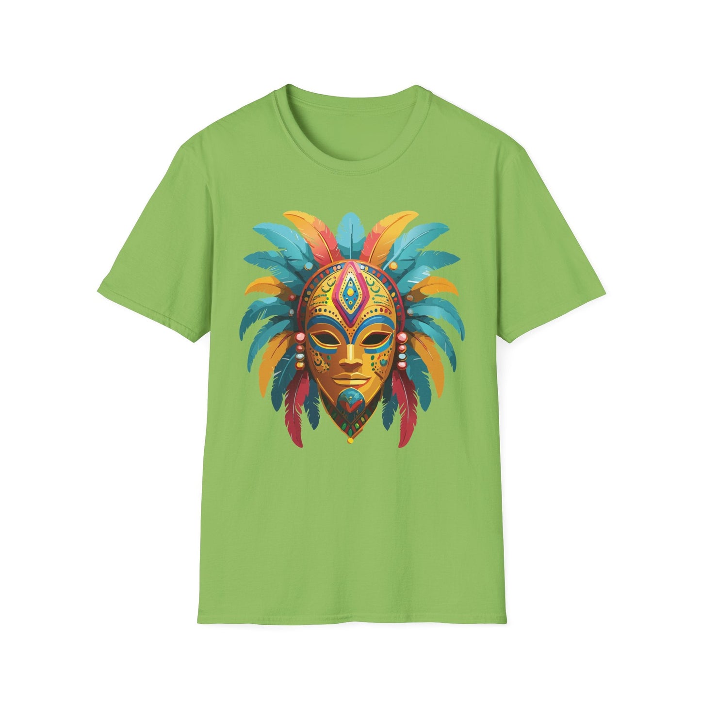 Unisex Mask Tee Shirt Masquerade Design Softstyle Gildan 64000 Comfortable Cotton Tee