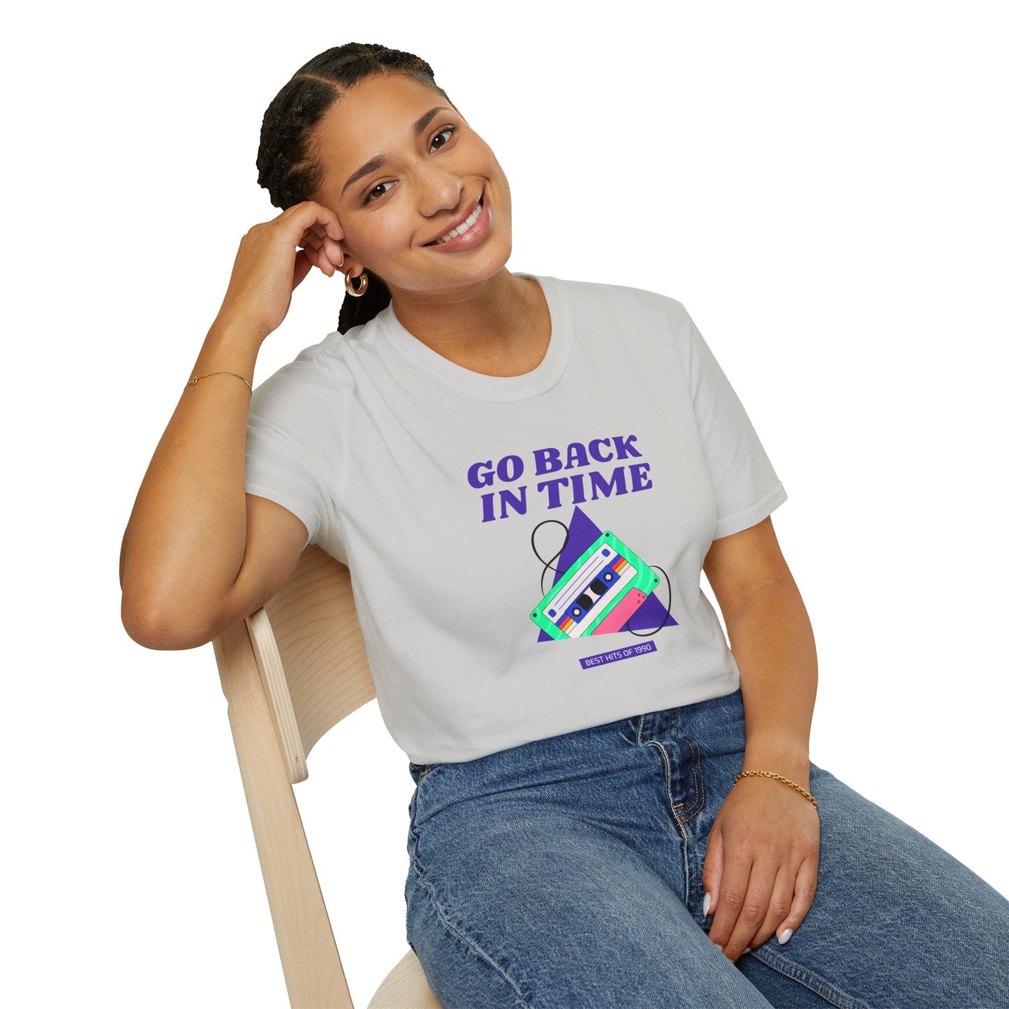 Retro Go Back In Time Cassette T-Shirt Unisex Cotton