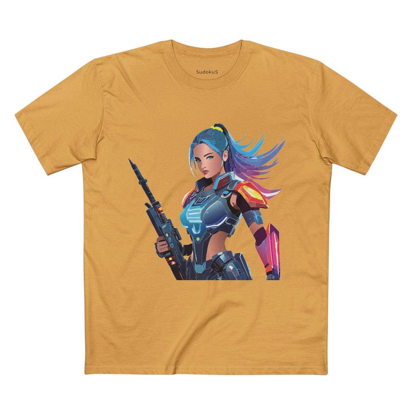 Army-woman Graphic Unisex 100 Cotton Staple Tee 9