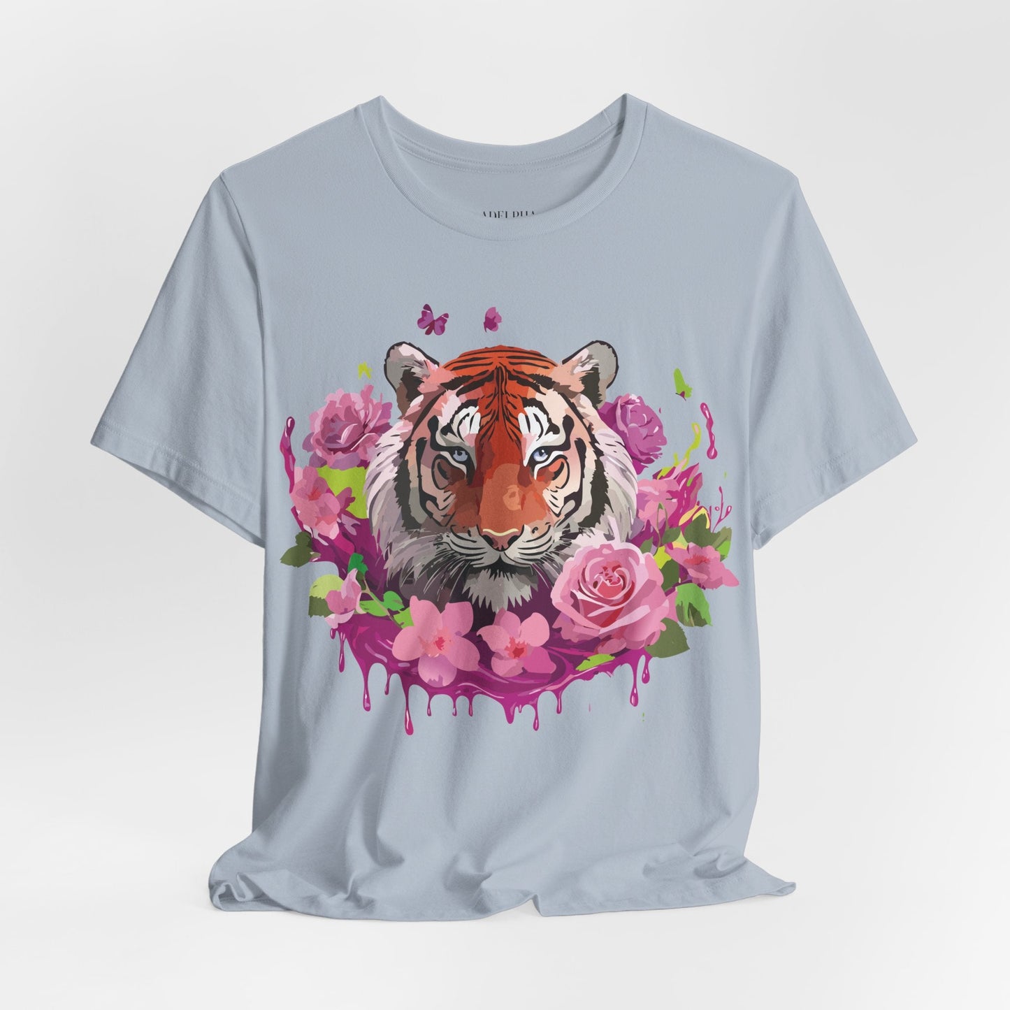 Tiger Graphic Tee Unisex Jersey Short Sleeve Art Design By Adelpha Vintage Inspired Premium