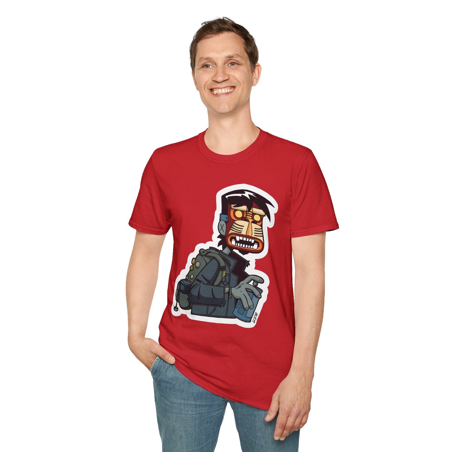 Cartoon T Shirt Animation T Shirt Funny Tee Shirt Unisex Short Sleeve Softstyle Cotton Tee 64000