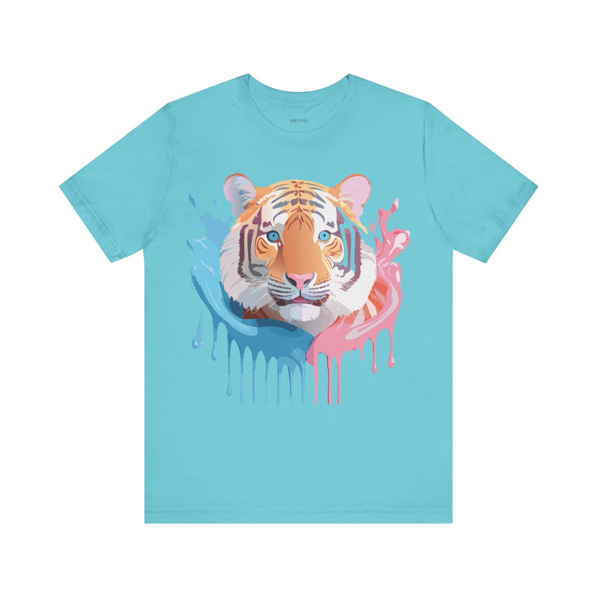 Tiger Graphic Unisex Cotton Bella+Canvas Tee with Art Animal Design e59