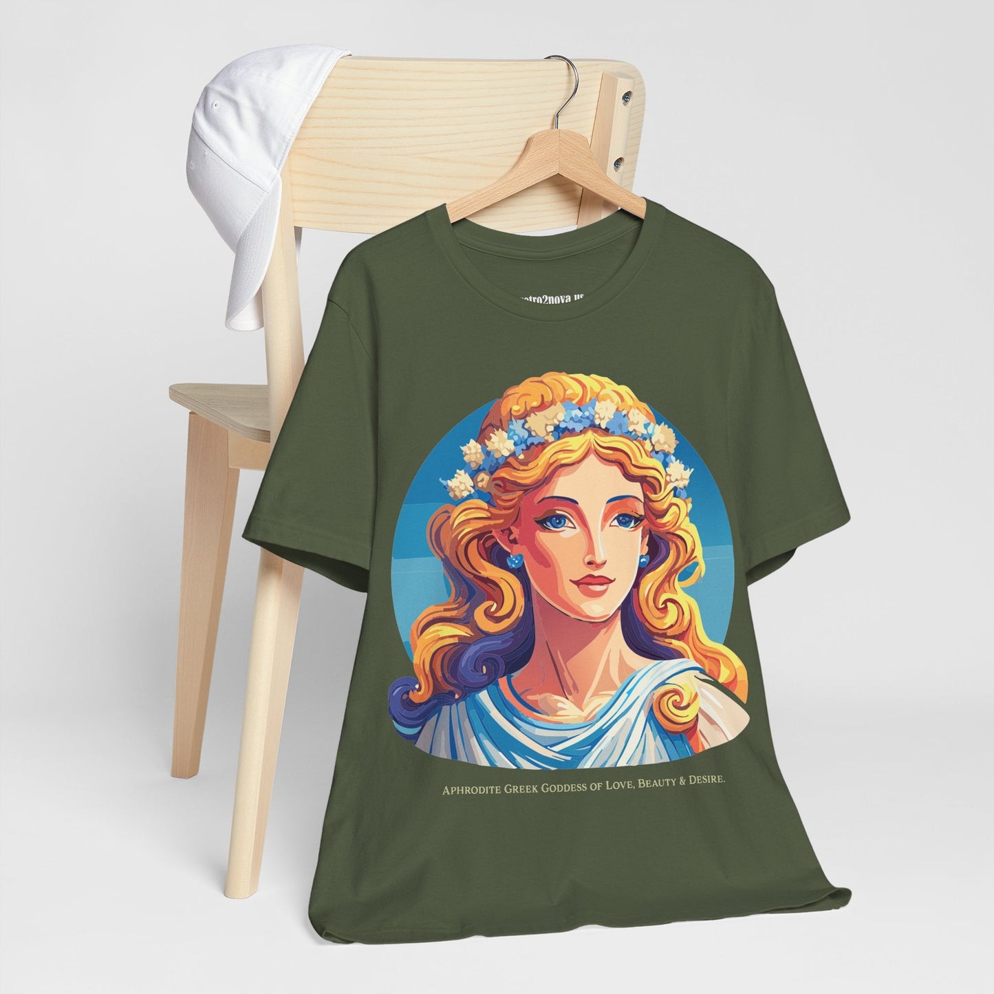 Goddess Aphrodite Unisex Graphic Cotton T Shirt with Retro2Nova Artwork Design Edition
