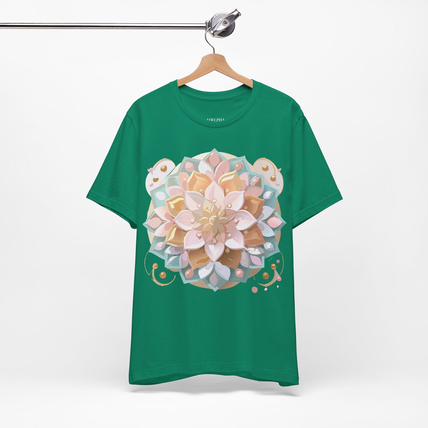 Mandala Graphic Unisex 100 Cotton Vintage Floral Artwork Tee 10