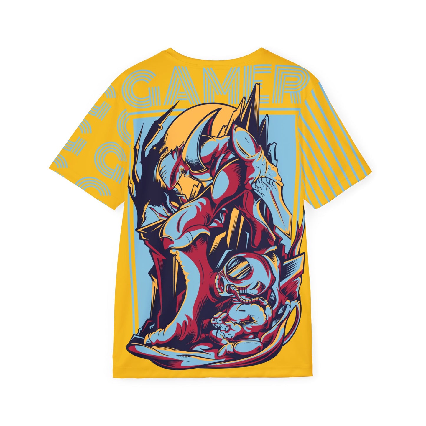 35-Be Fun Graphic T-Shirt, Art Design Poly Shirt, All Over Print Graphic Tee, Monsters T-Shirt, Cartoon Tees