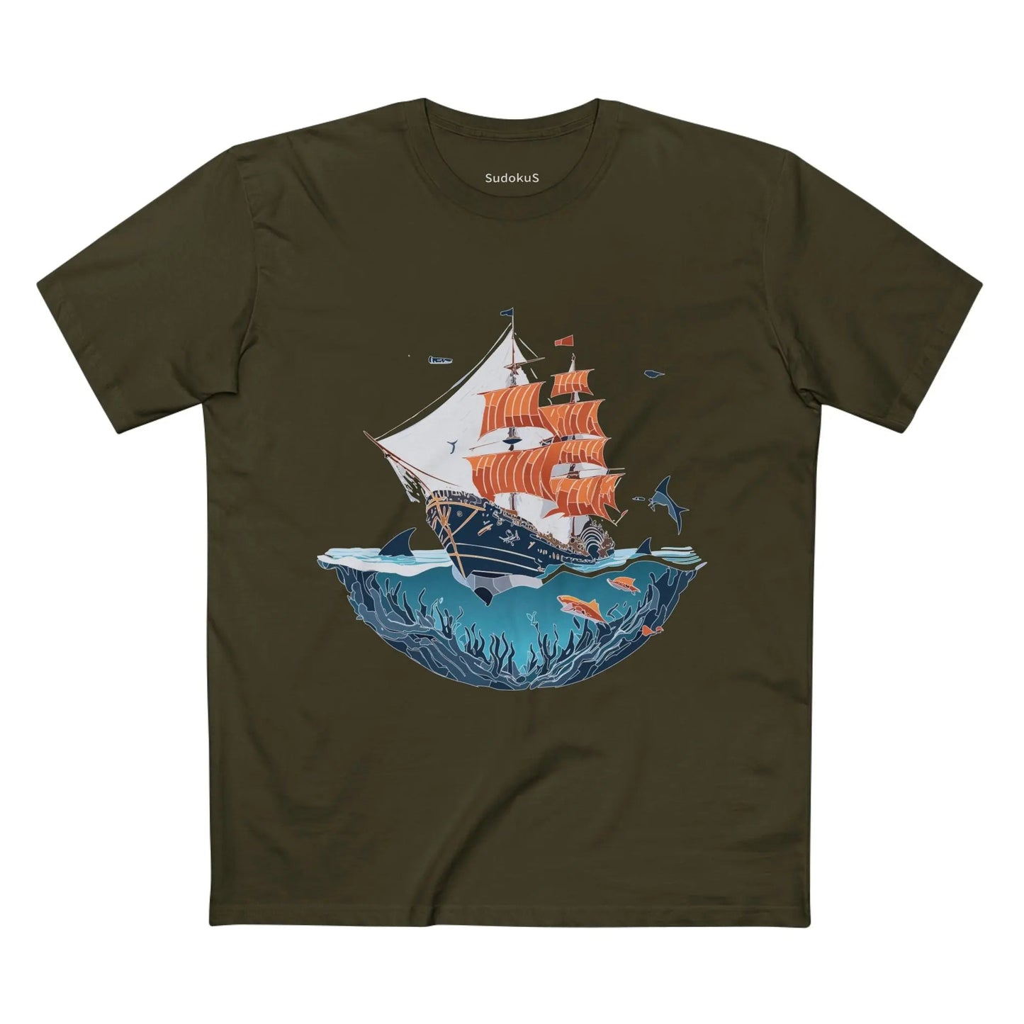 Ocean Coast Graphic Unisex 100 Cotton Staple Tee 25
