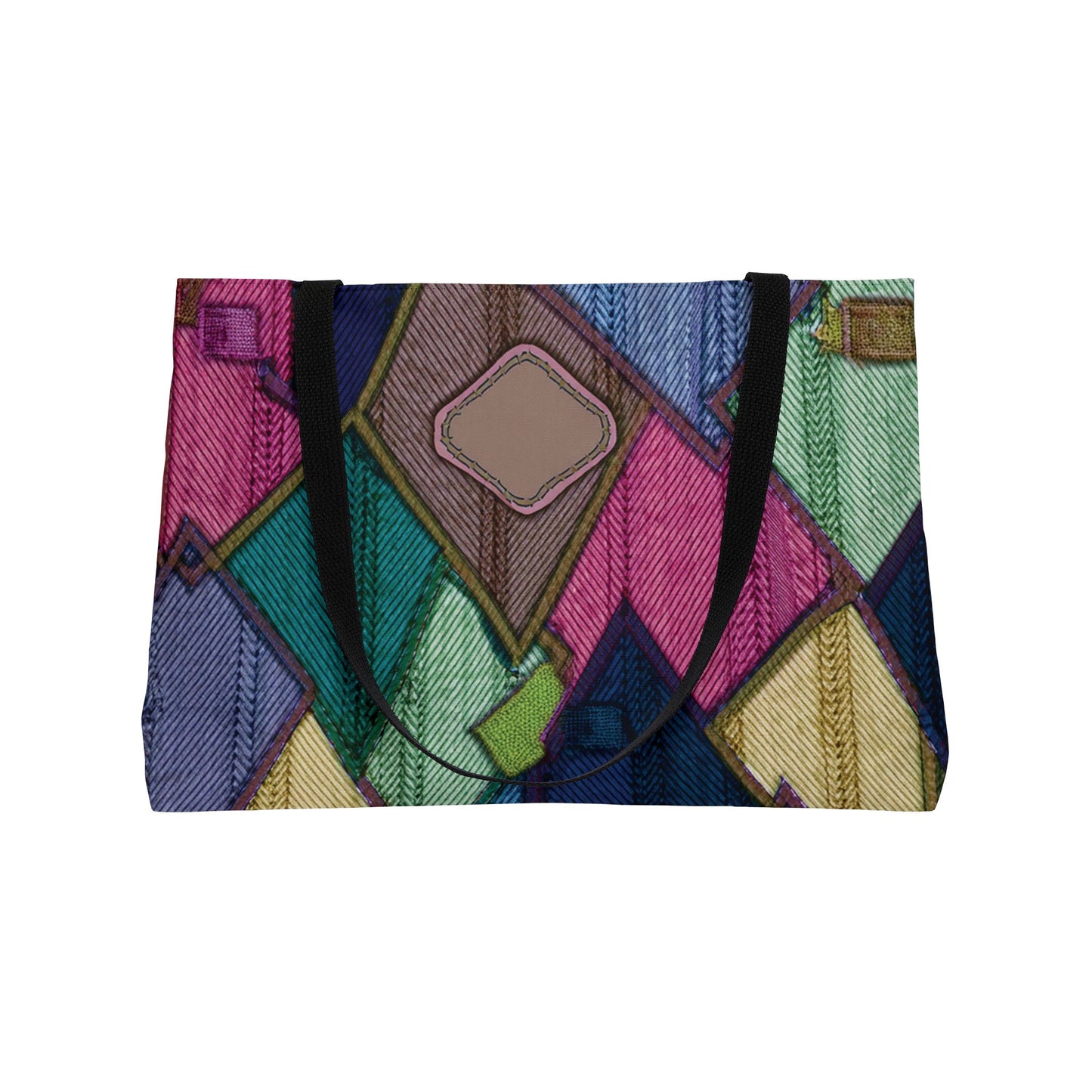 Denim Print Yoga Bag High-Quality 100% Spun Polyester 24x13 Canvas Gym Bag 28-2