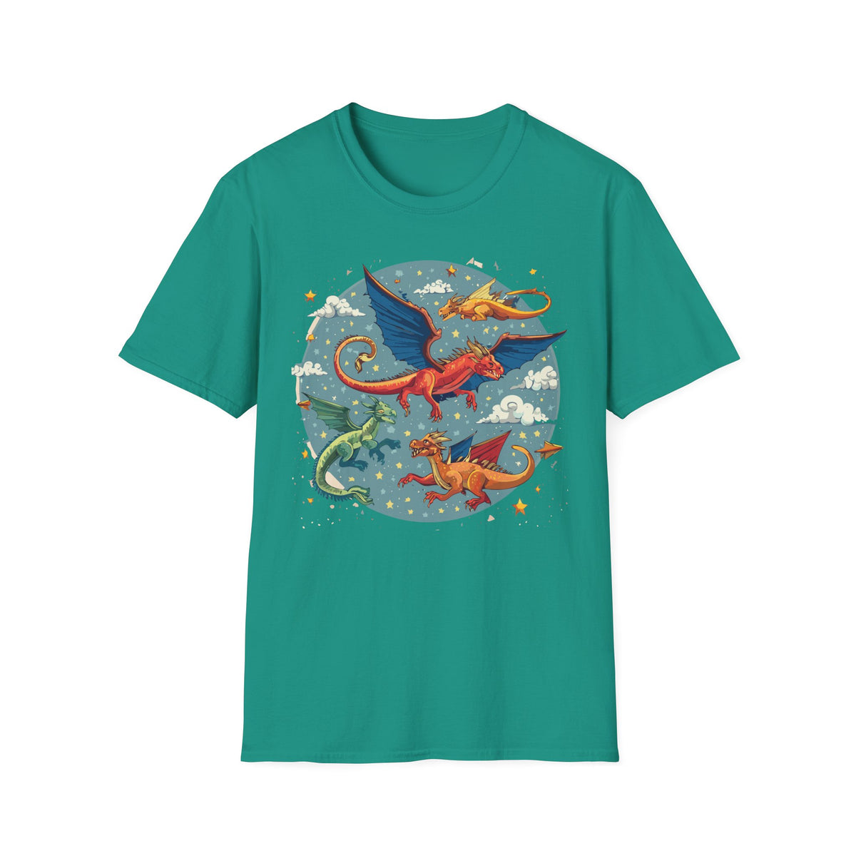 Dragon Graphic Tee Gildan Unisex 100 Cotton Tee Shirt with Animal a42