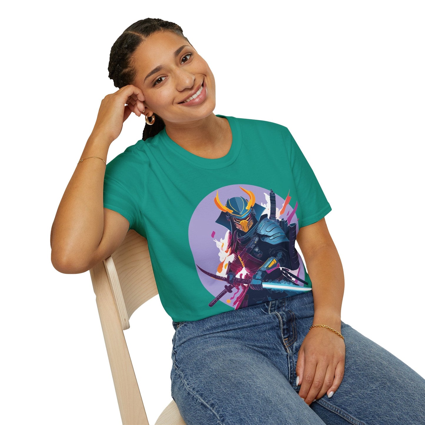 Samurai Shirt Unisex Softstyle Tee 100 Percent Ring Spun Cotton Comfortable Everyday Wear