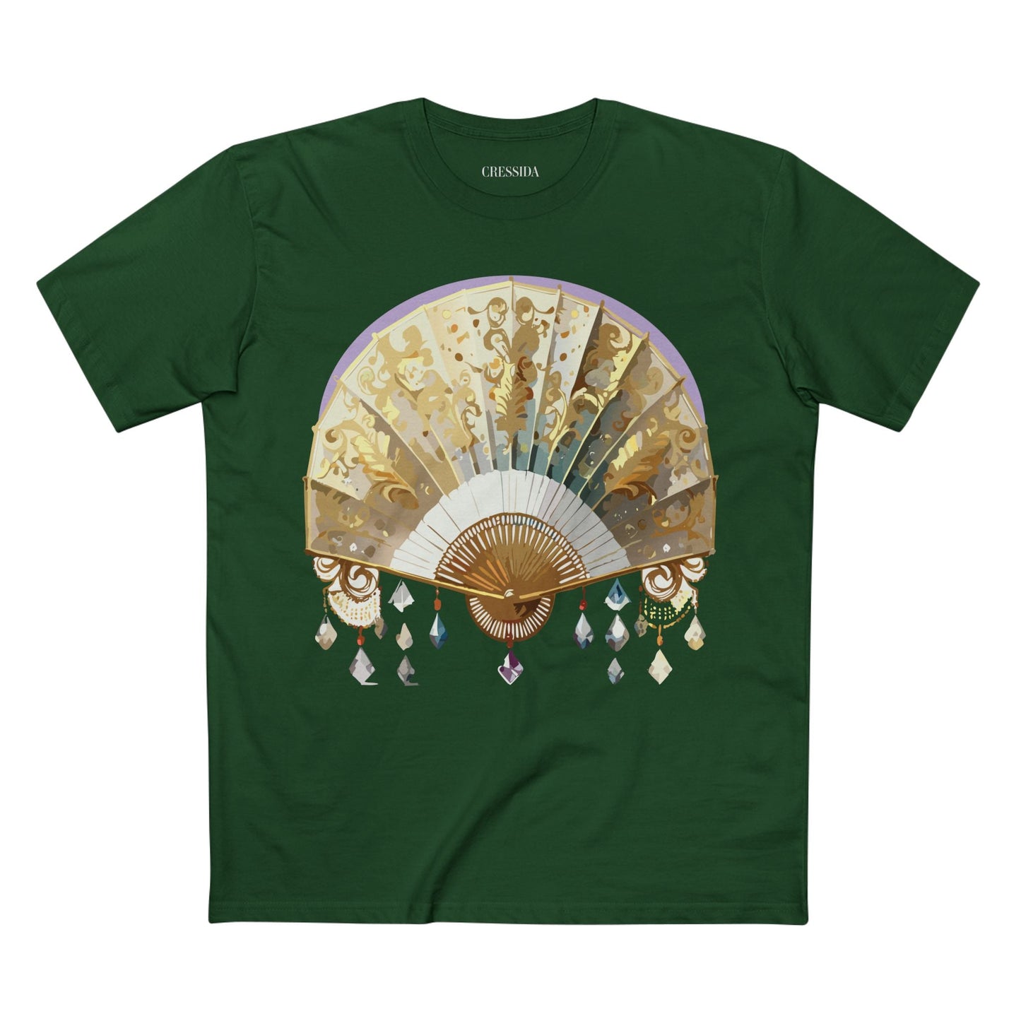 Antique Fan Graphic Design T-Shirt Unisex 100 Cotton Floral Carnival Artwork Tee 28