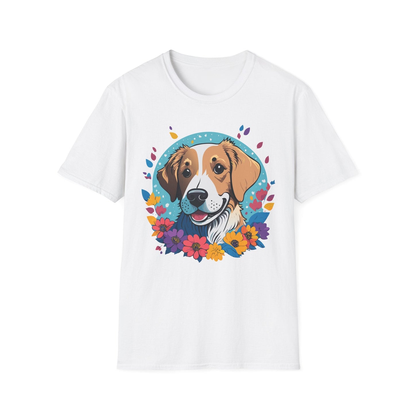 Unisex Dog Shirt Animal Print Tee Gildan Softstyle 64000 Cotton