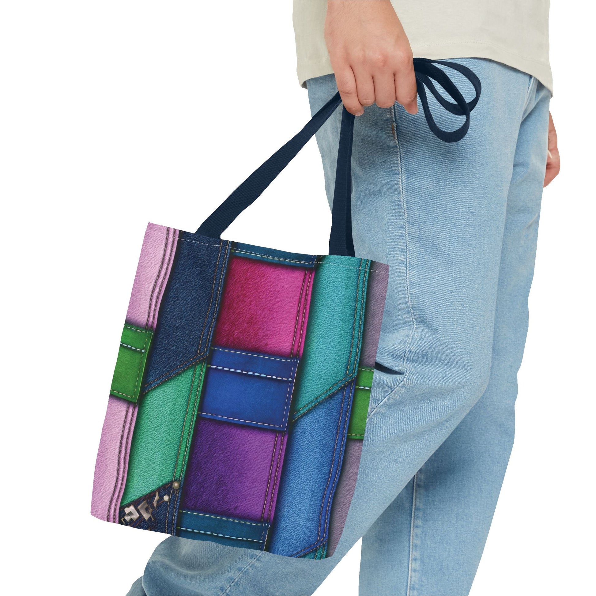 Denim Canvas Bag, Tote Bag Denim Printify