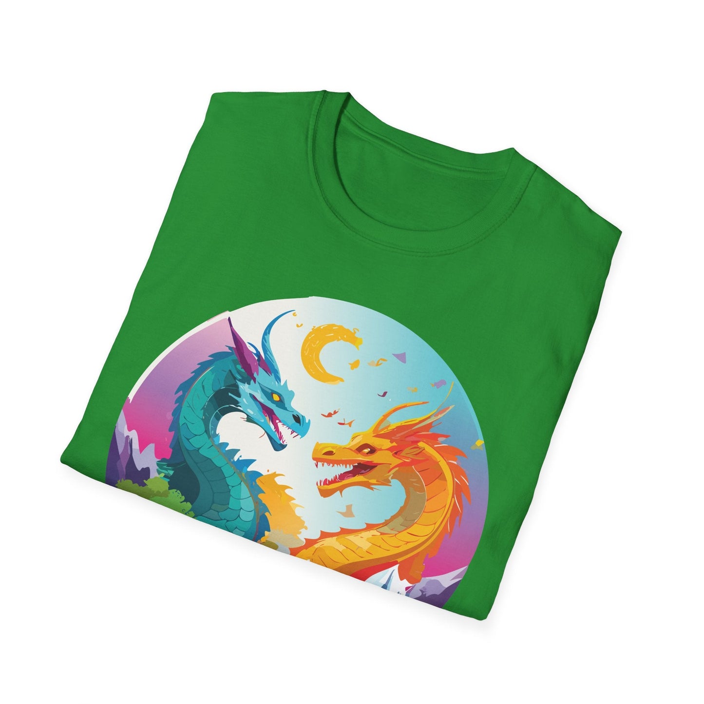 Dragon T Shirt Unisex Gildan Softstyle 64000 Tee Dragon Artwork Animal Print Shirt
