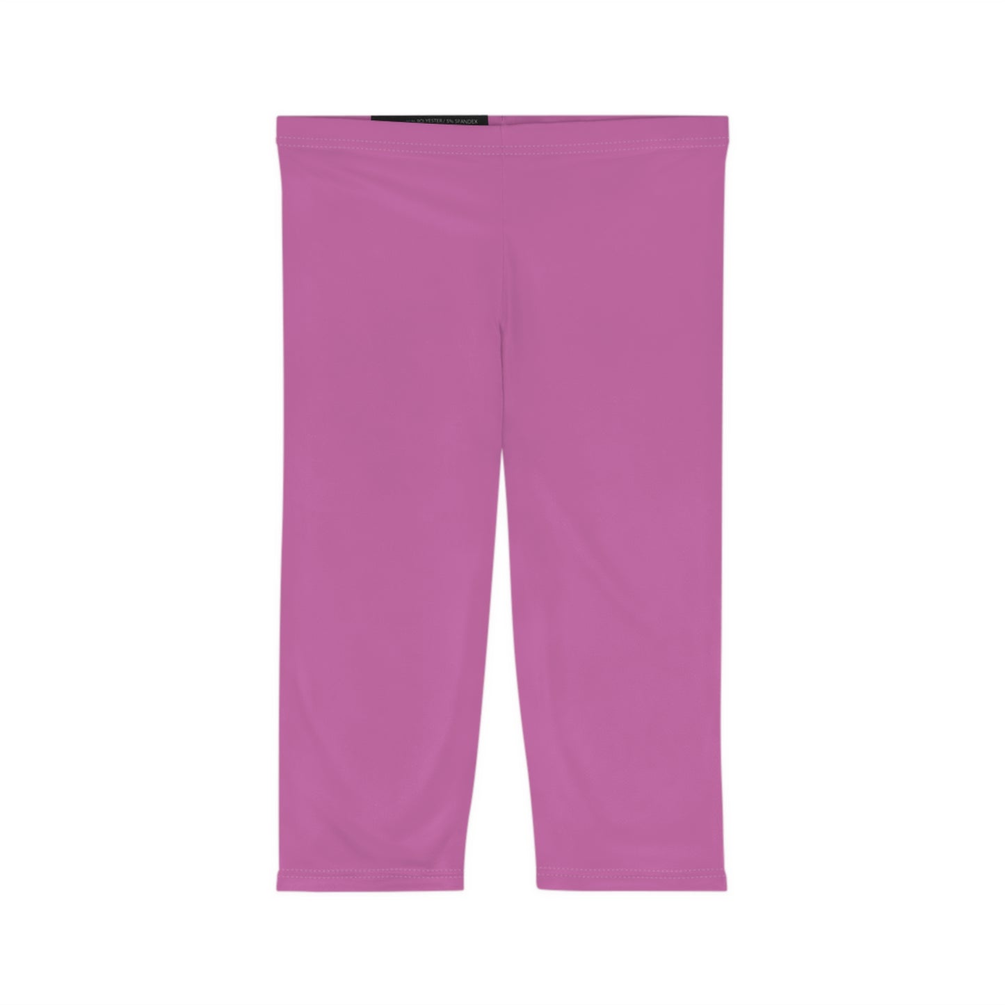 Petal Pink Color Women's Brushed Suede Poly Span Casual Capri Leggings XS-2XL