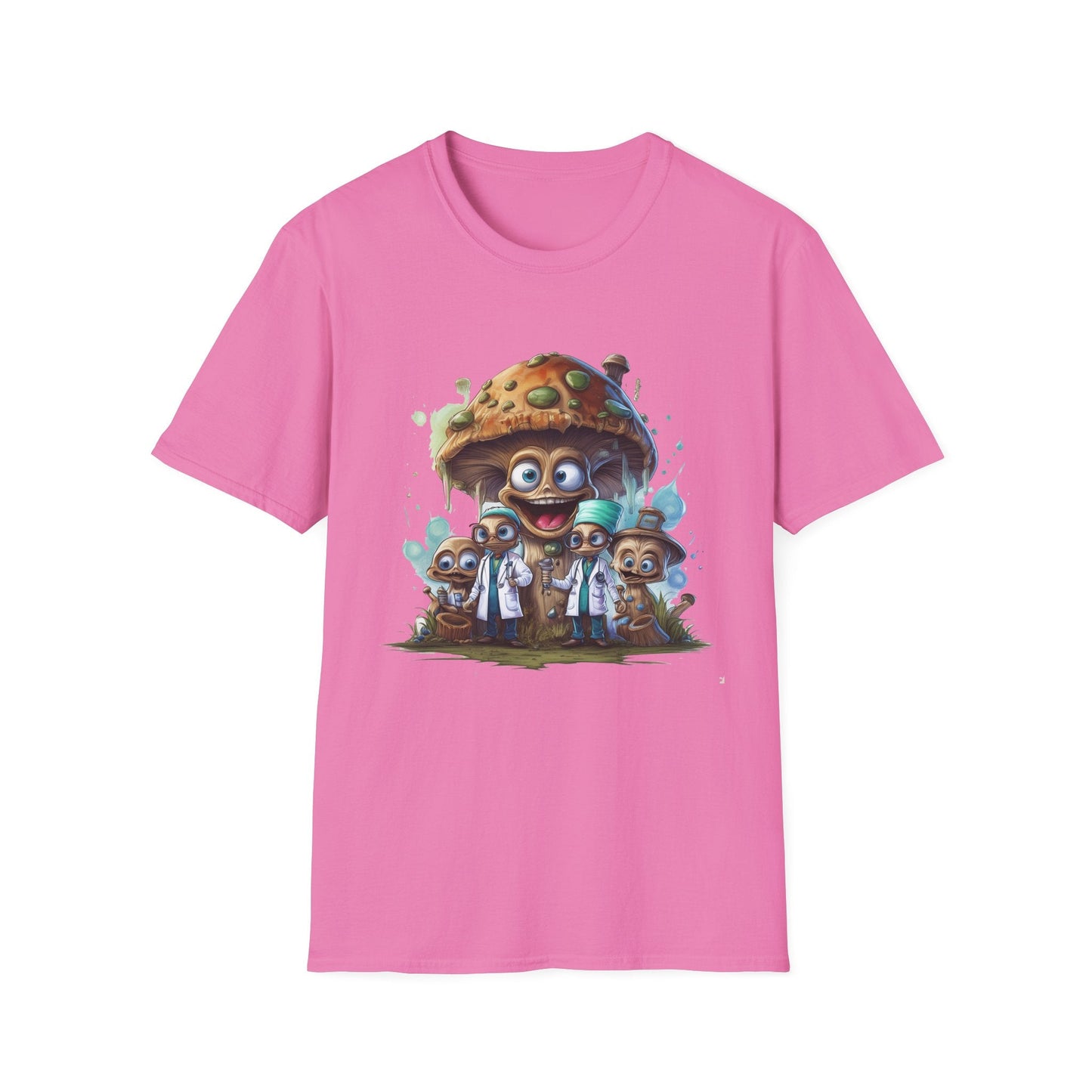 Mashroom Tee Shirt Unisex Funny Mushroom Design Softstyle 64000 Cotton Graphic Tee