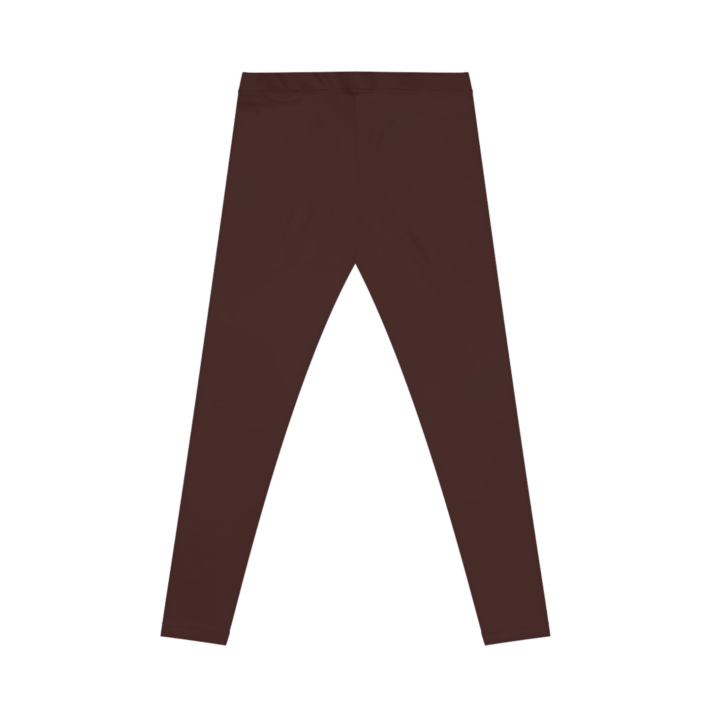 Rich Mahogany Color Women's Poly-Span Casual Leggings XS-2XL