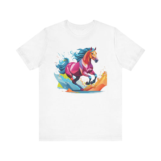 Unisex Animal Tee Shirt With Wild Animals Art Design Short Sleeve Casual Wear Everyday