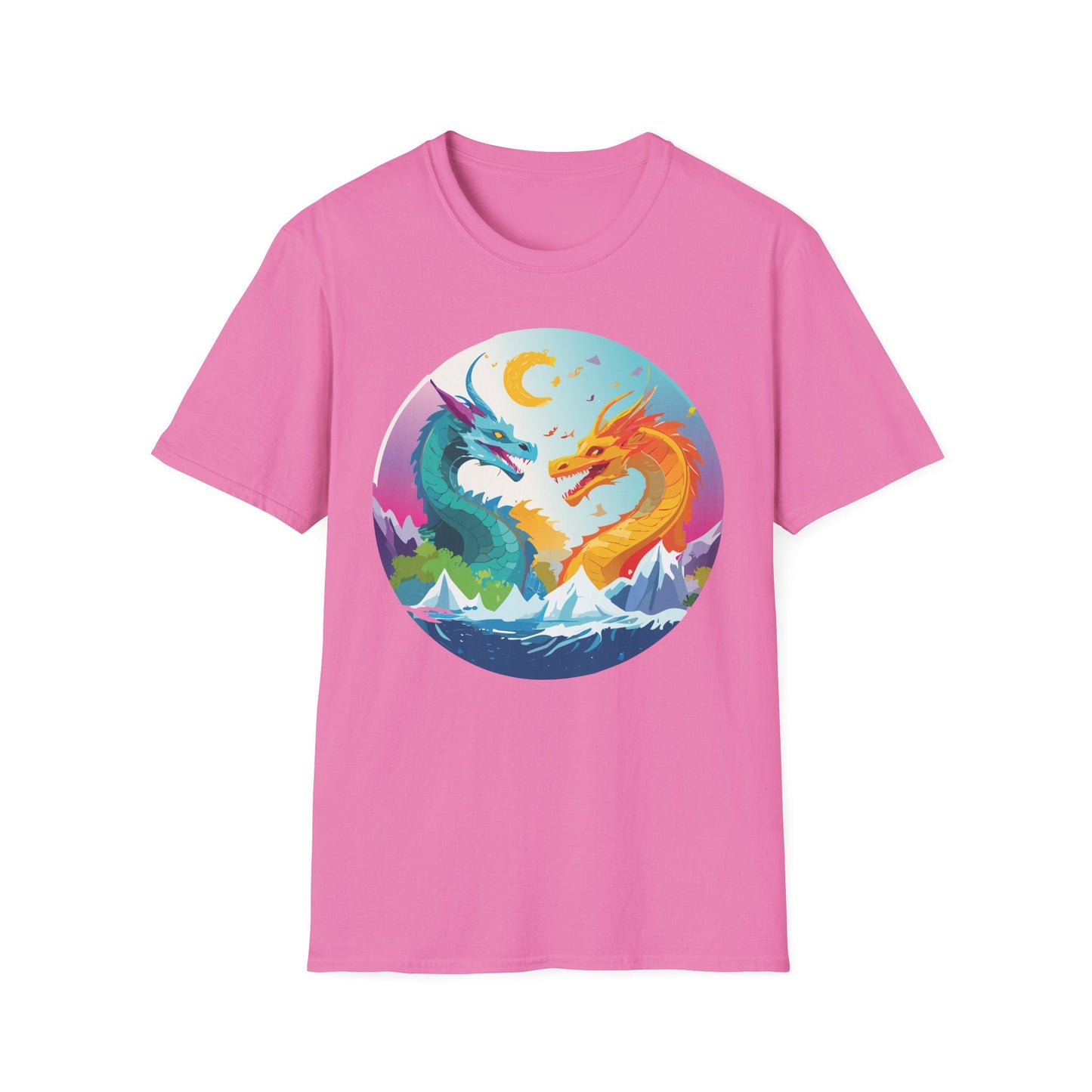 Dragon Graphic Unisex Cotton Softstyle Art Design Tee With Animals 29