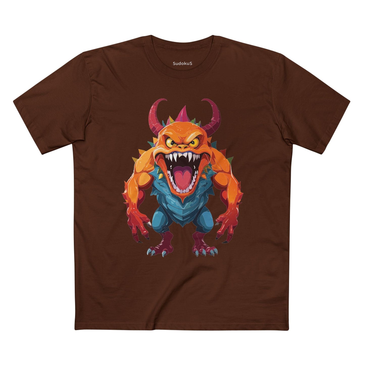 Cartoon Monsters Graphic Unisex 100 Cotton Staple Tee 25