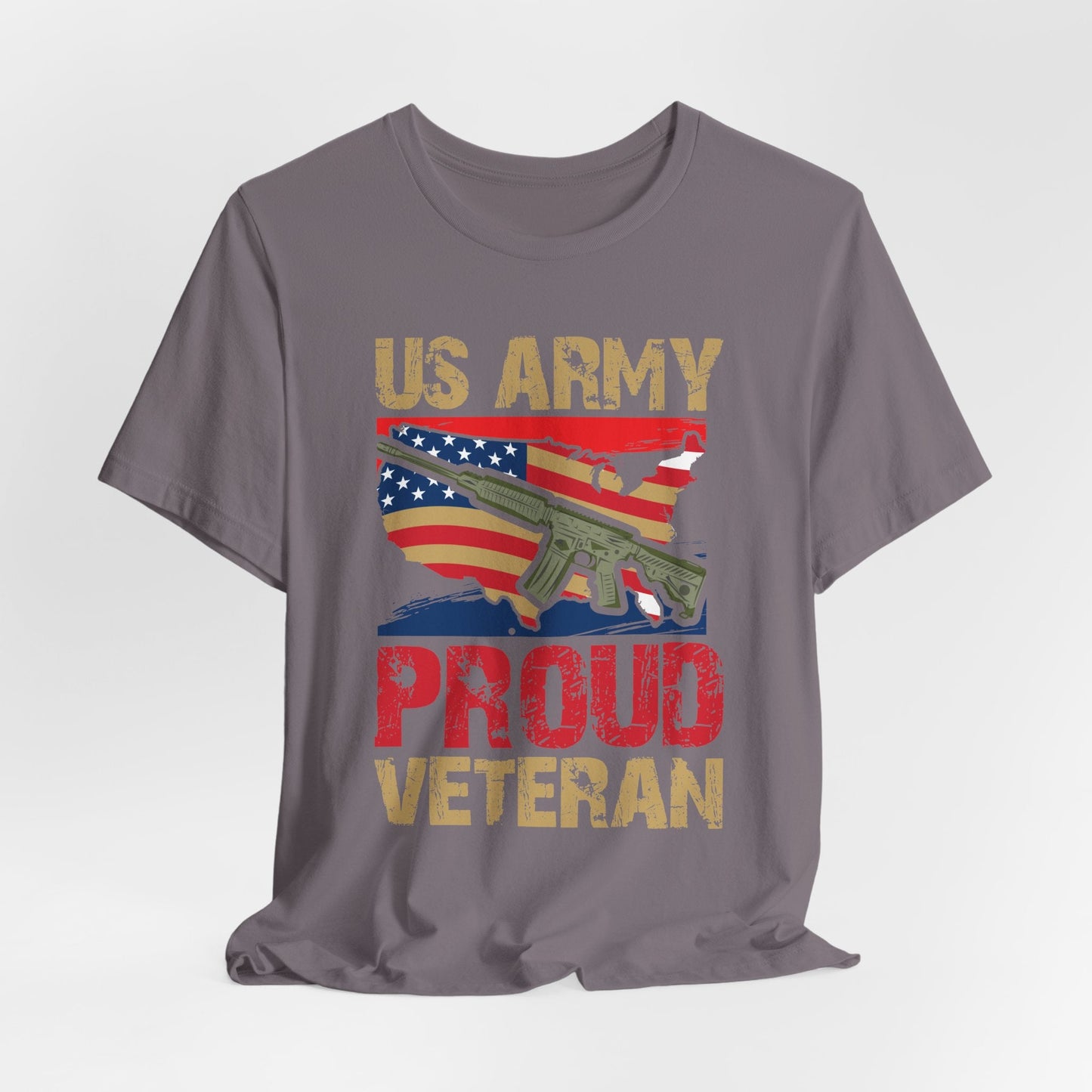 Army Veteran Patriotic Graphic Design Unisex Cotton T-Shirt v17