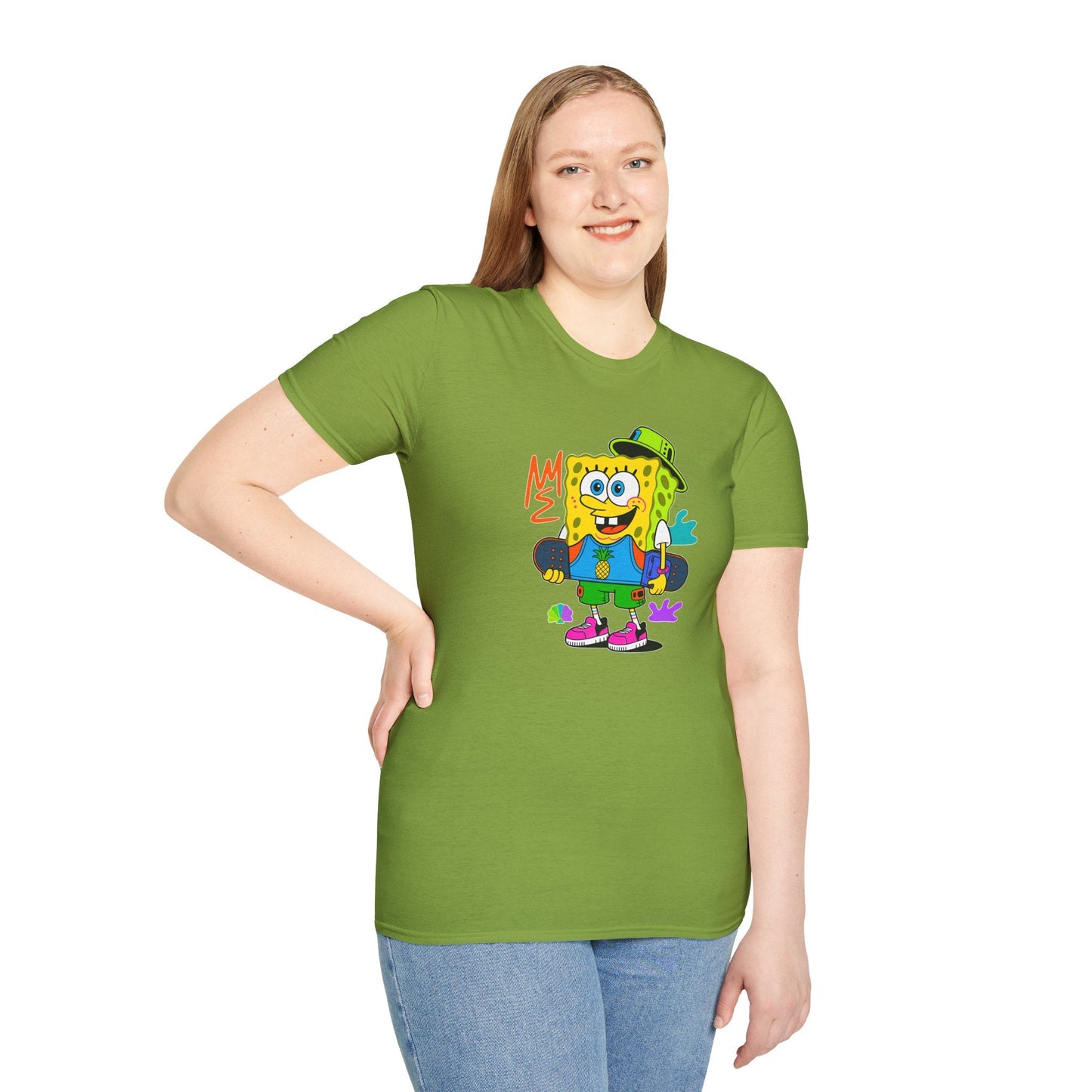 Unisex Cartoon T Shirt With Animals Animation Tee Softstyle Gildan 64000 Cotton Fabric