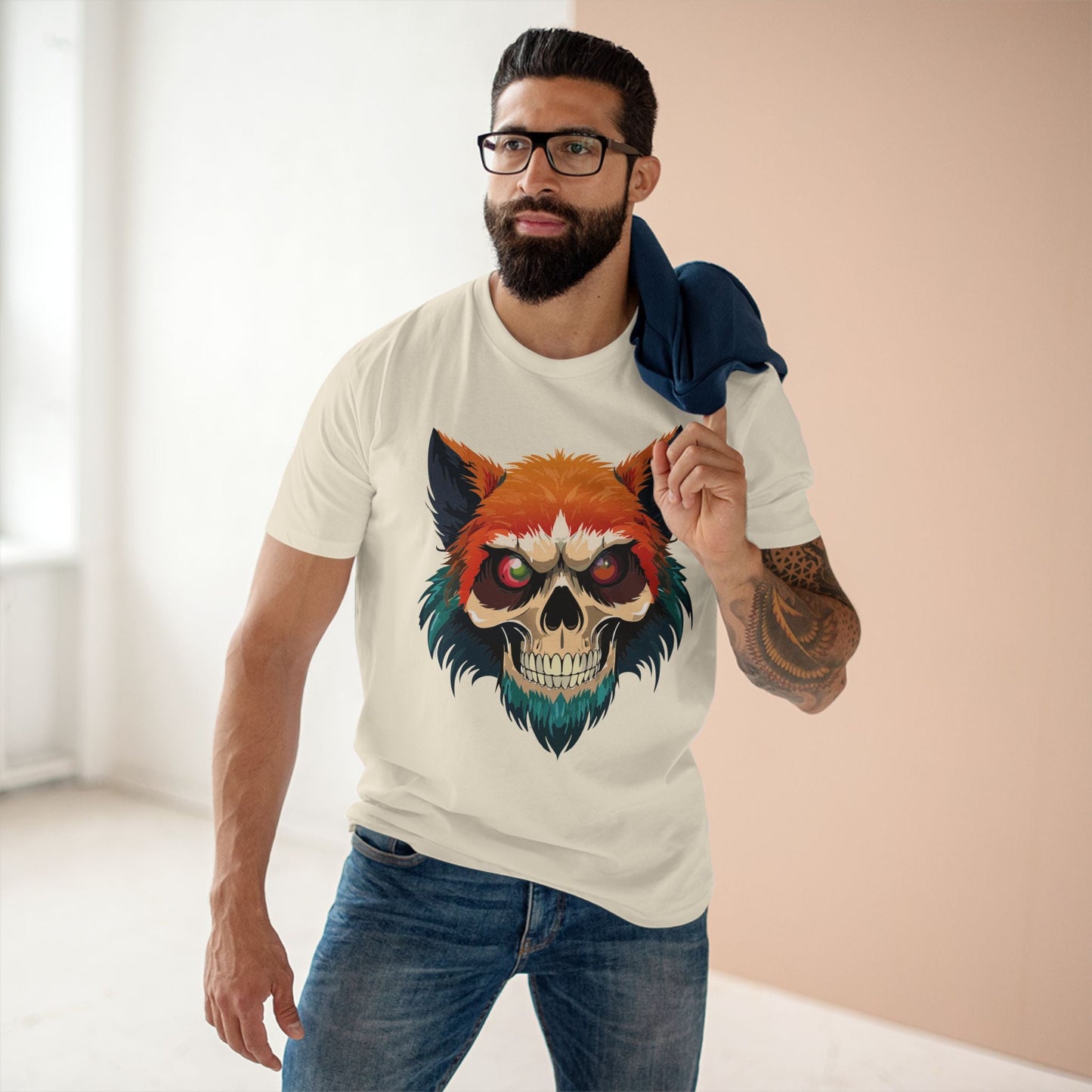 Skull Shirt Unisex Skeleton Tee Original Art By Retro2Nova Premium Cotton Tee Art Collection
