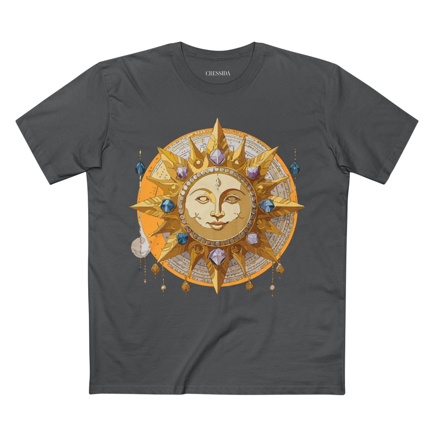 Gold Sun Graphic Unisex 100 Cotton T-Shirt with Golden Art Design 3