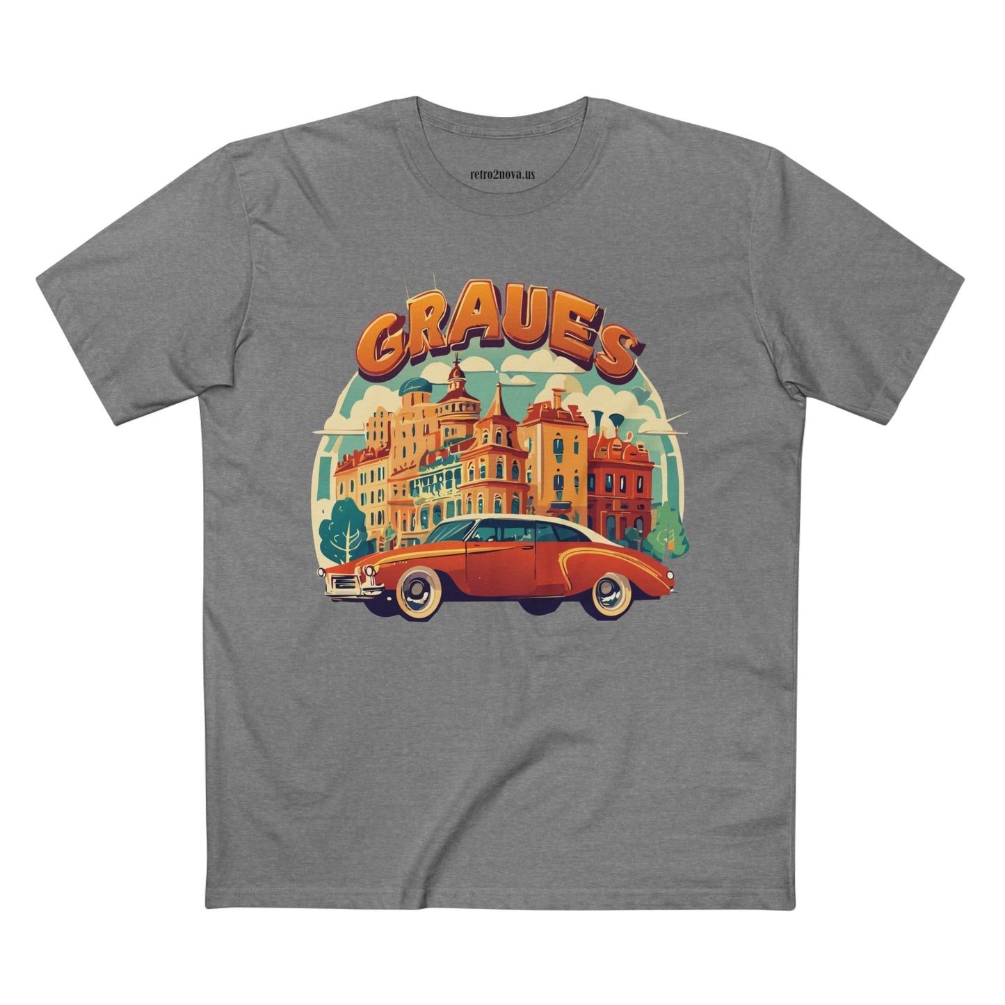 Retro Car Shirts Unisex Premium Cotton Art Tee By Retro2Nova Original Art Design Collection
