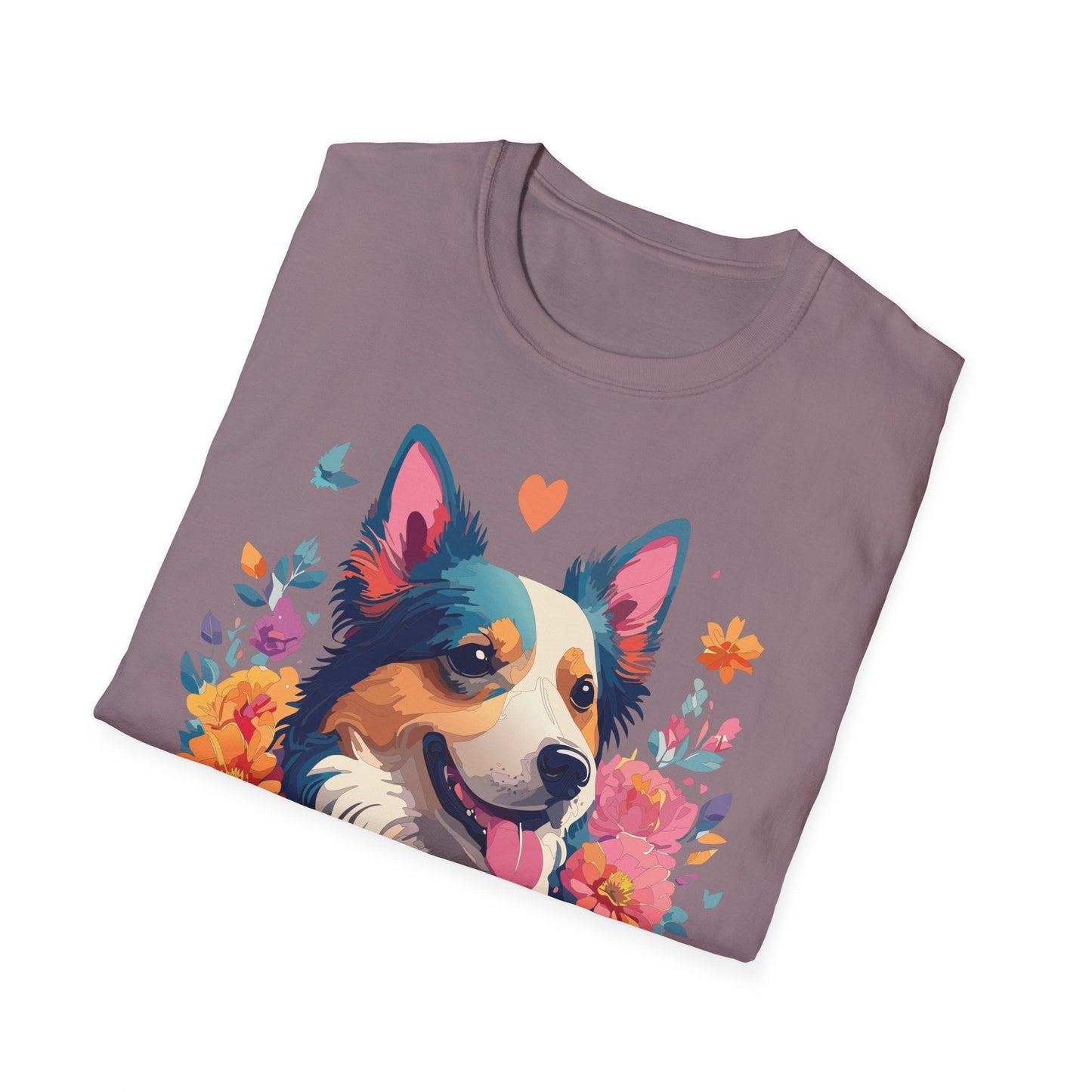 Animal Print Dog Shirt Unisex Softstyle Cotton Tee For Pet Lovers