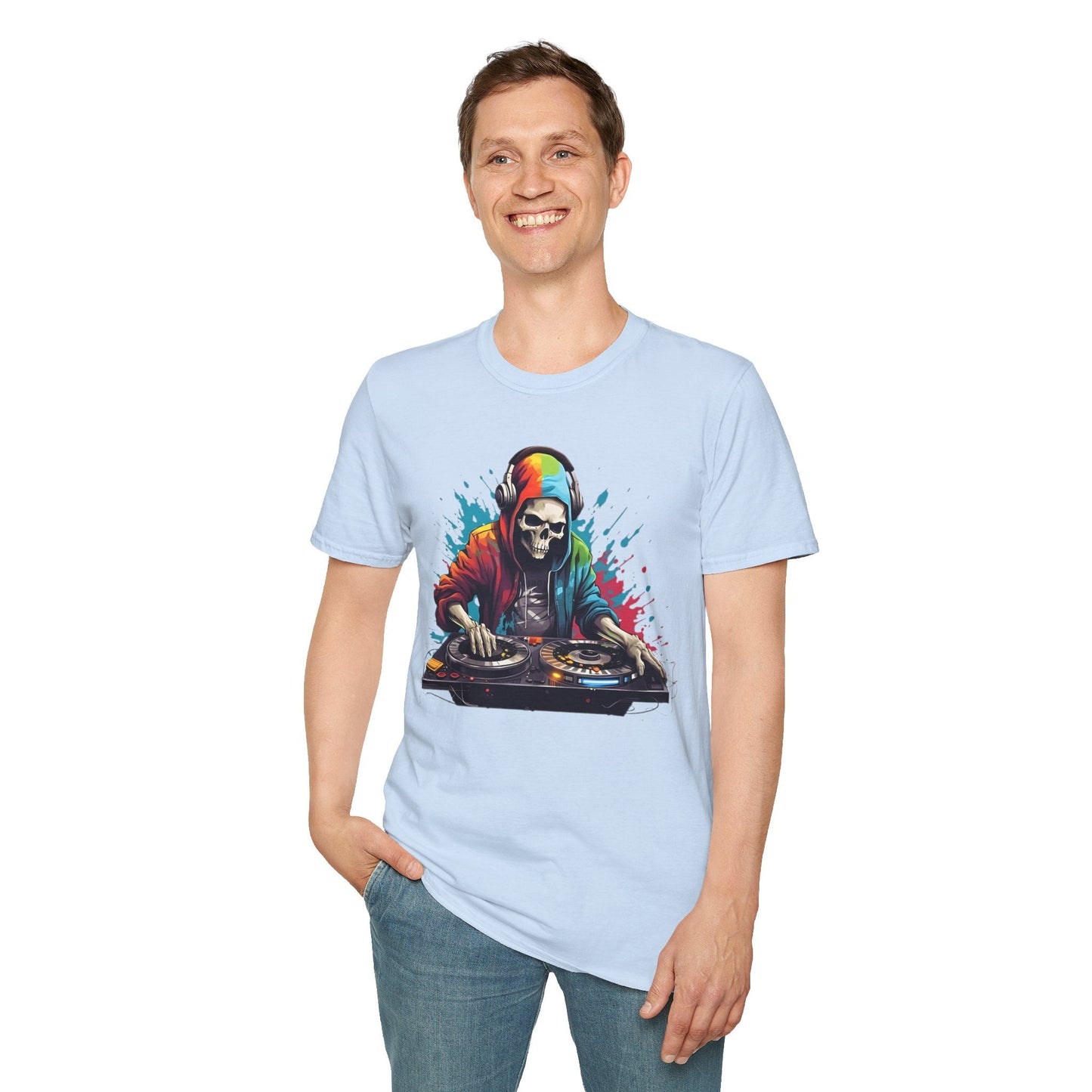 Skull T Shirt Unisex Skeleton Tee 100 Cotton Softstyle Gildan 64000 Graphic Tee Artwork