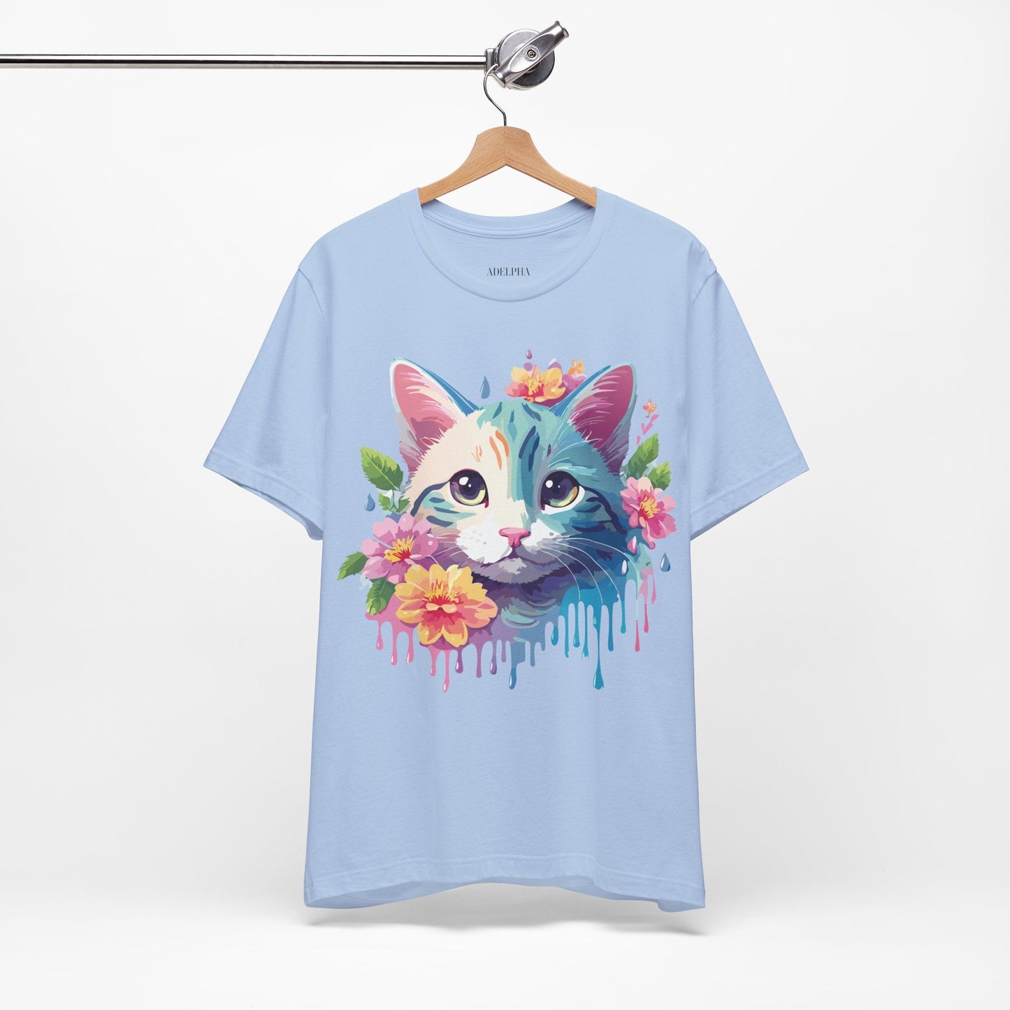 Cat Graphic Tee Unisex Shirt Adelpha Vintage Inspired Short Sleeve