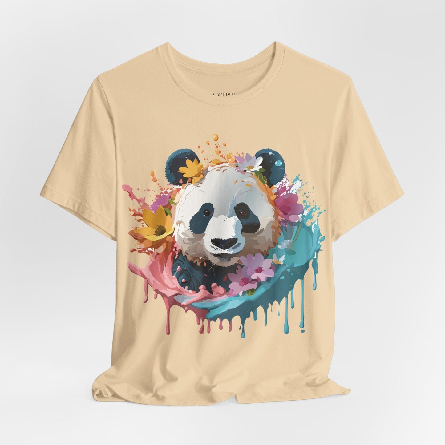 Panda Graphic Tee Unisex Jersey Short Sleeve Art Design Shirt By Adelpha Premium Casual Wear