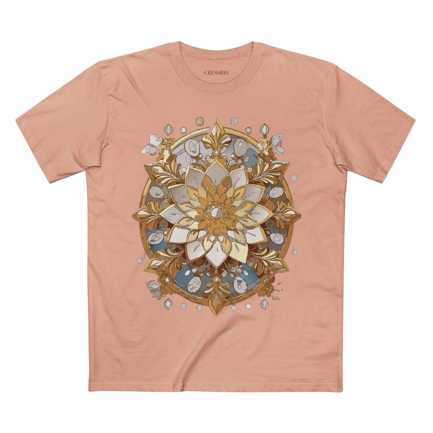 Floral Graphic T-Shirt Unisex 100 Cotton Art Design with Antique Flowers Tee 21