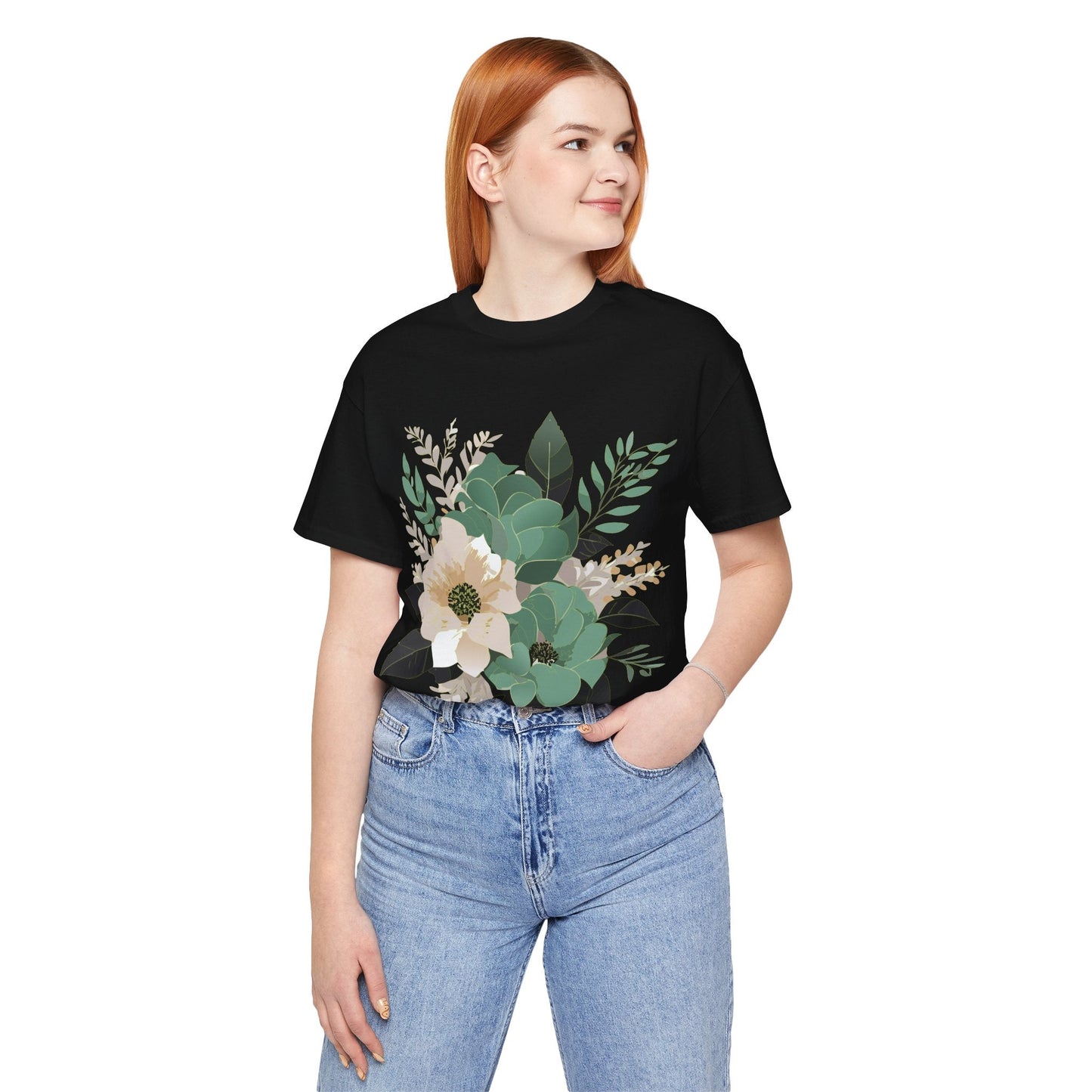 Flowers Shirt Floral Shirt Unisex Jersey Short Sleeve Tee From Flowers Collection Retro2Nova