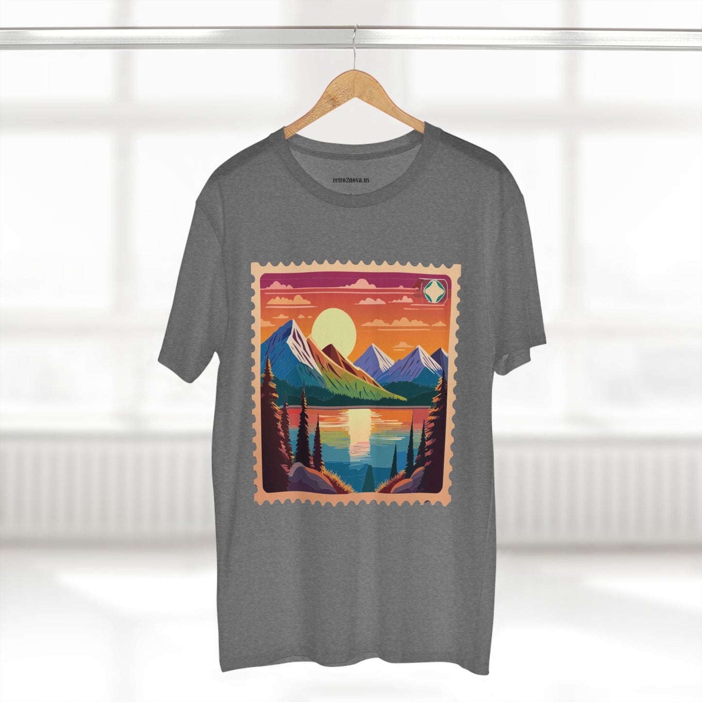 Postage Stamp Shirt Unisex Original Art Design Cotton Tee PS17 Retro2Nova Premium Cotton Staple Tee