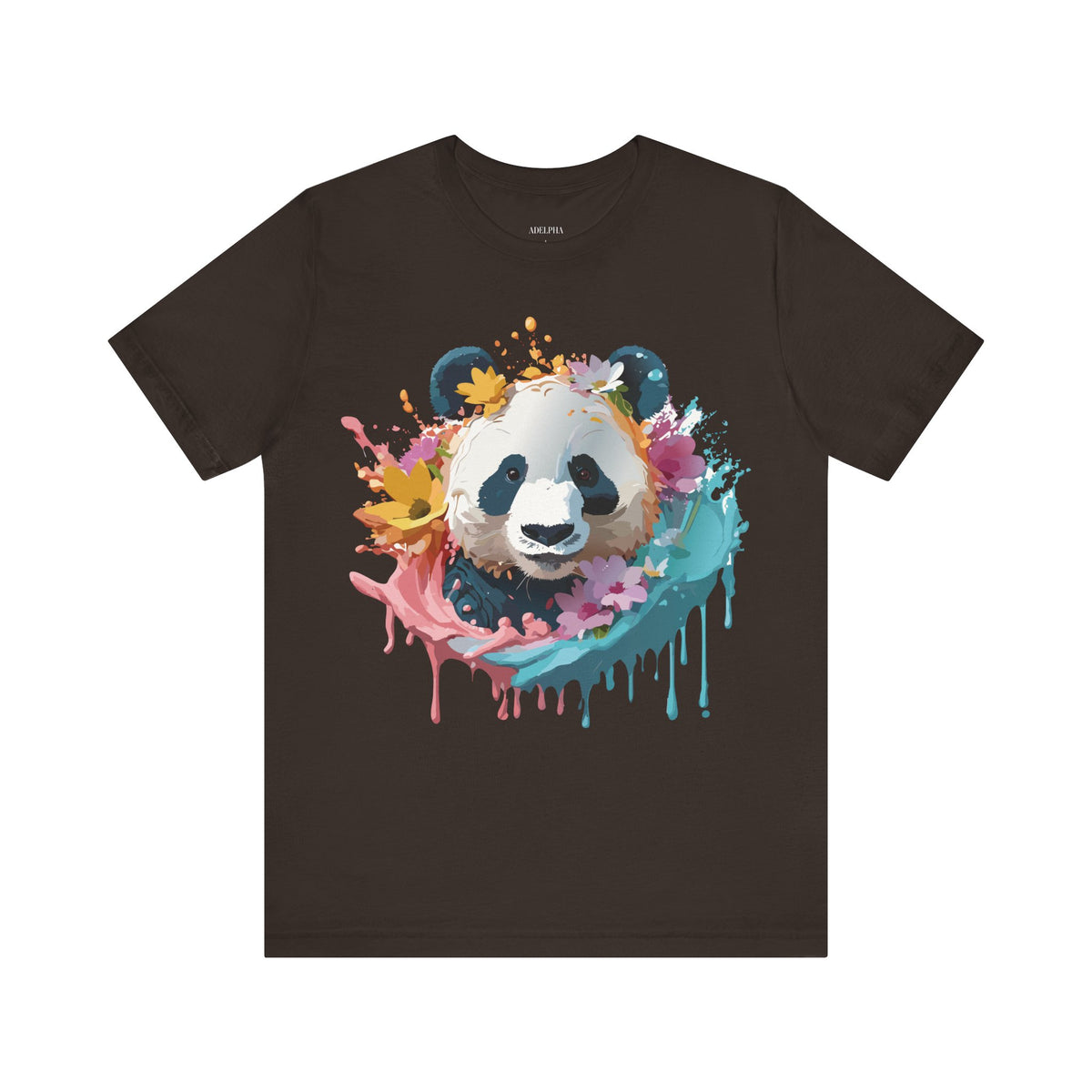 Panda Graphic Unisex Cotton Bella+Canvas Tee with Art Animal Design d88
