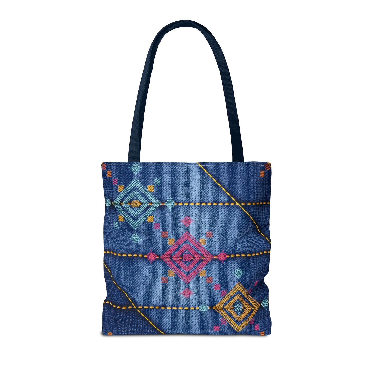 Diwali Graphic Denim Fabric Imitation Print Unisex Canvas Bag Poly Spun 3 Sizes Tote Bag 205-22