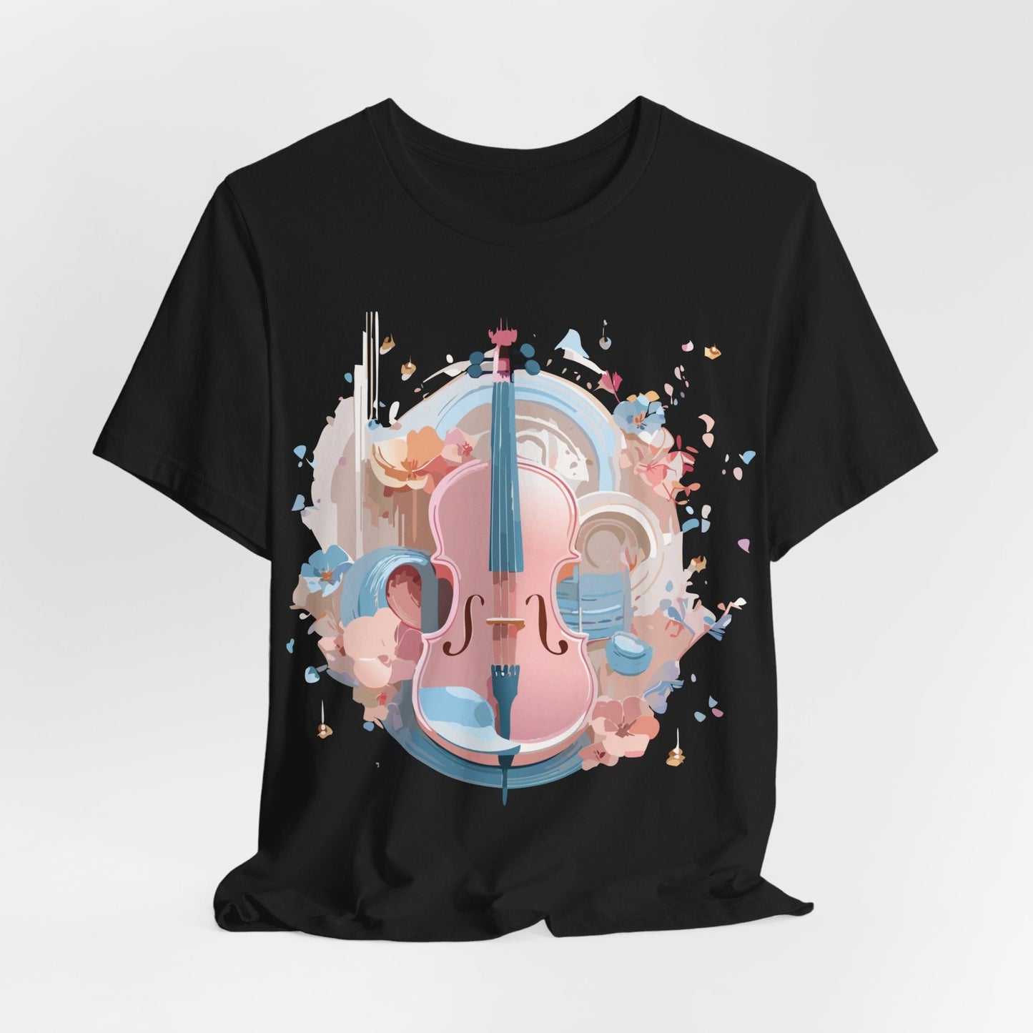 Music T Shirt Unisex Graphic Tee By Adelpha Art Design Vintage Inspired Short Sleeve
