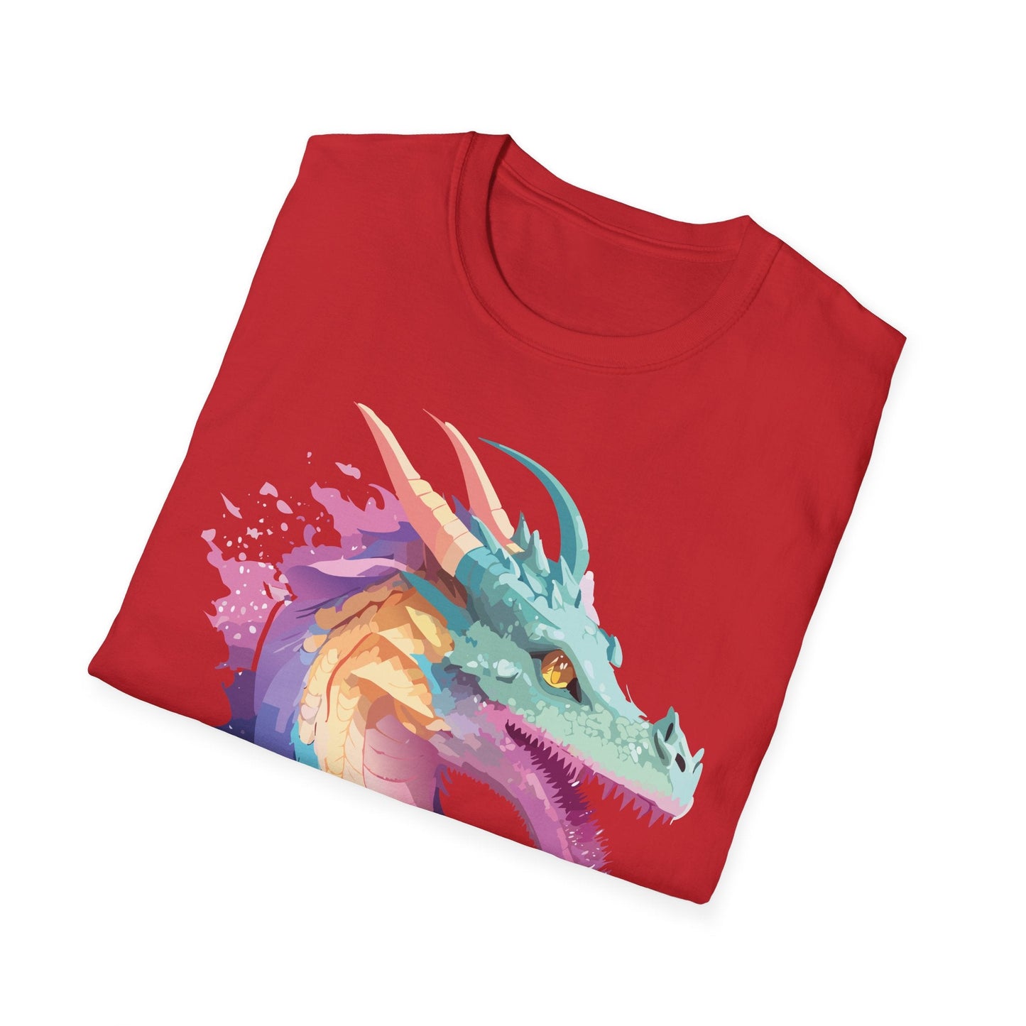 Dragon Graphic Unisex Cotton Softstyle Art Design Tee With Animals 26