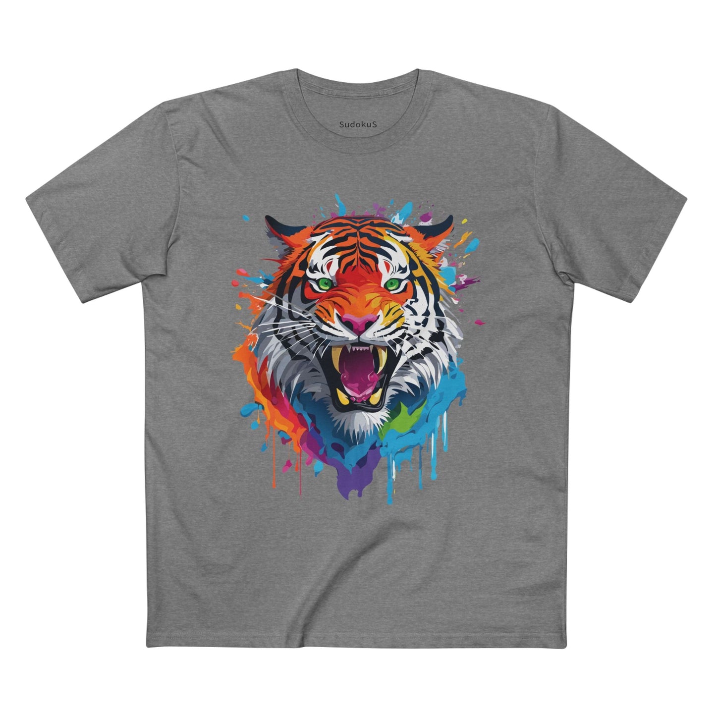 Tiger Graphic Unisex 100 Cotton Staple Tee with Animal Design Artwork 32