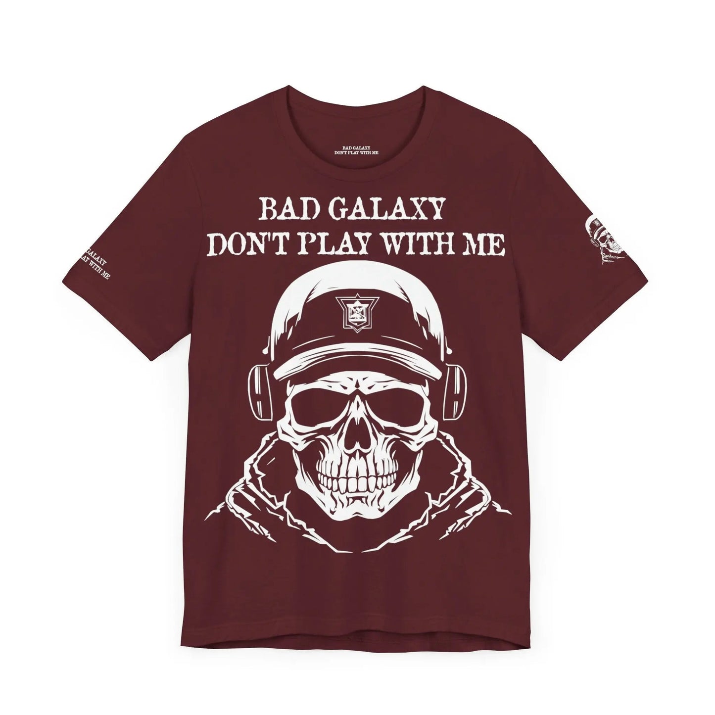 Bad Galaxy Skull T Shirt Made To Order 100 Percent Cotton Eco Friendly Inks USA Designed
