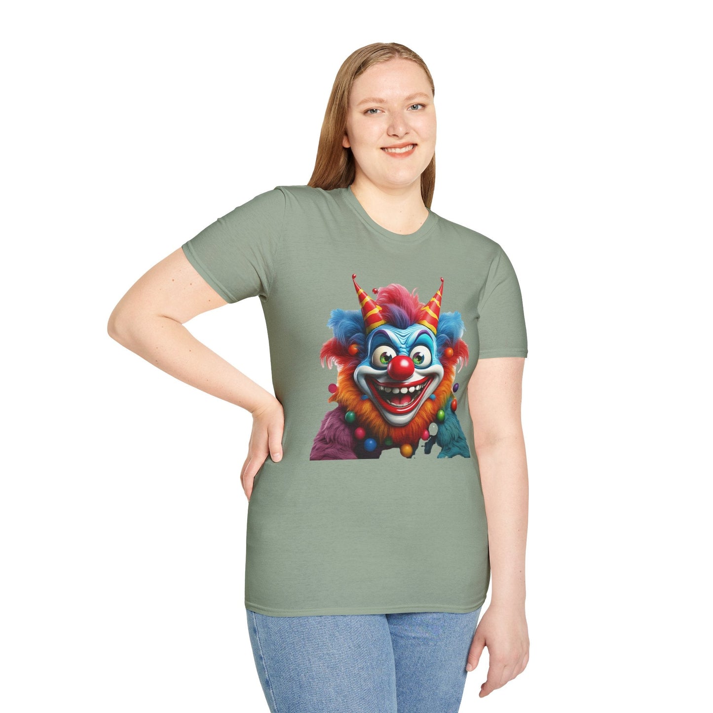 Clown Shirt For Men And Women Funny Circus Tee Scary Man Shirt Unisex Softstyle Tee